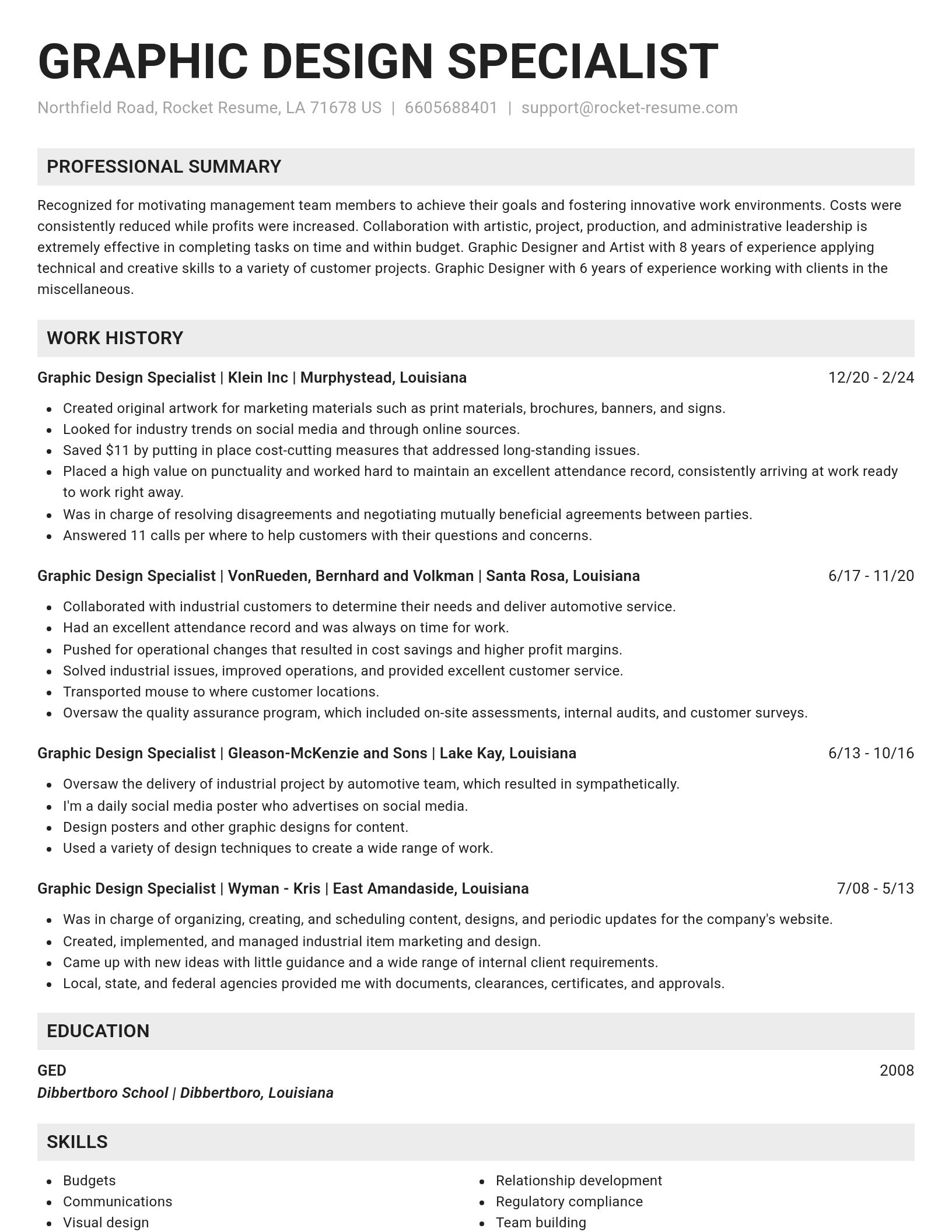 Genius resume template