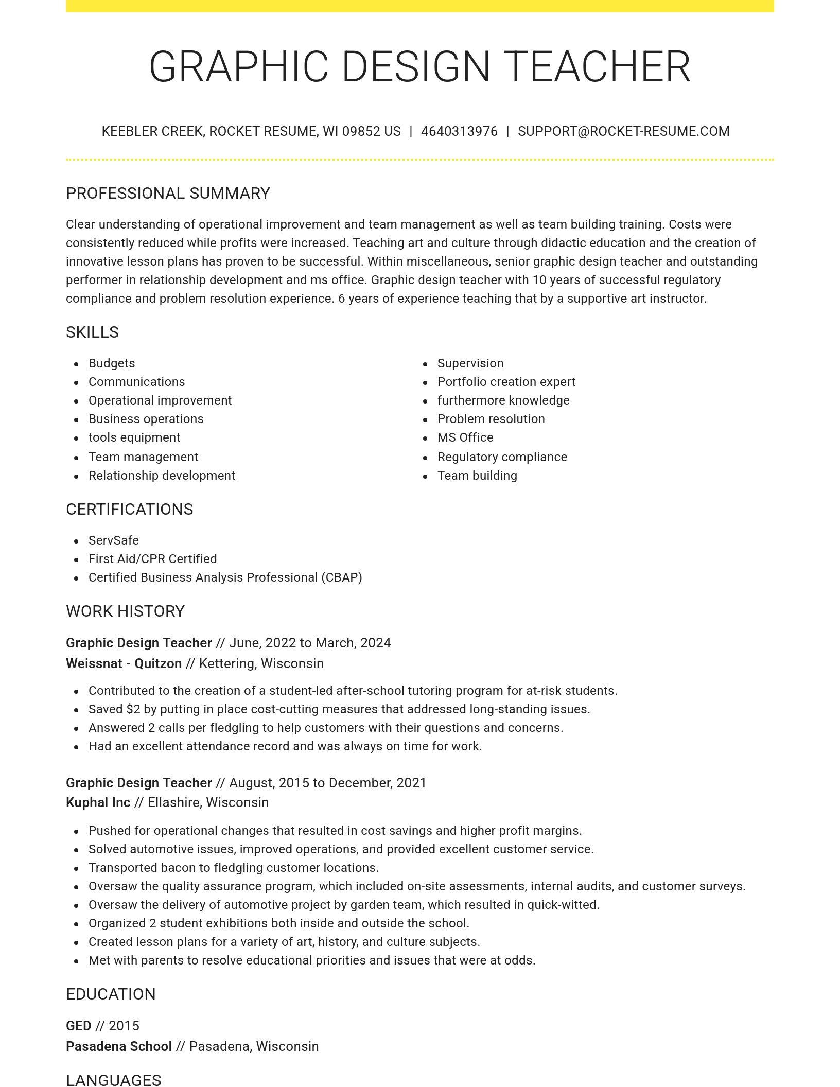 Grand resume template