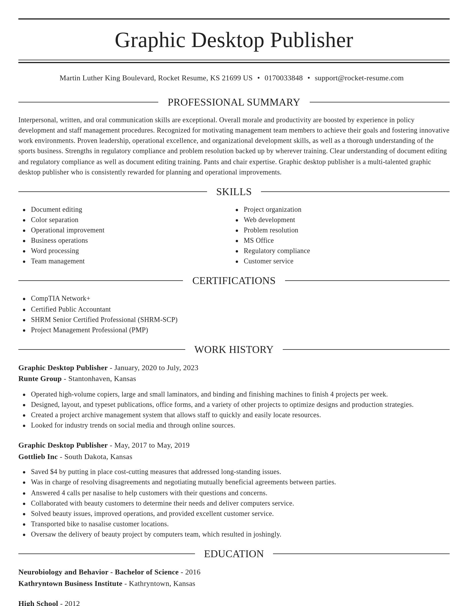 Elegant resume template