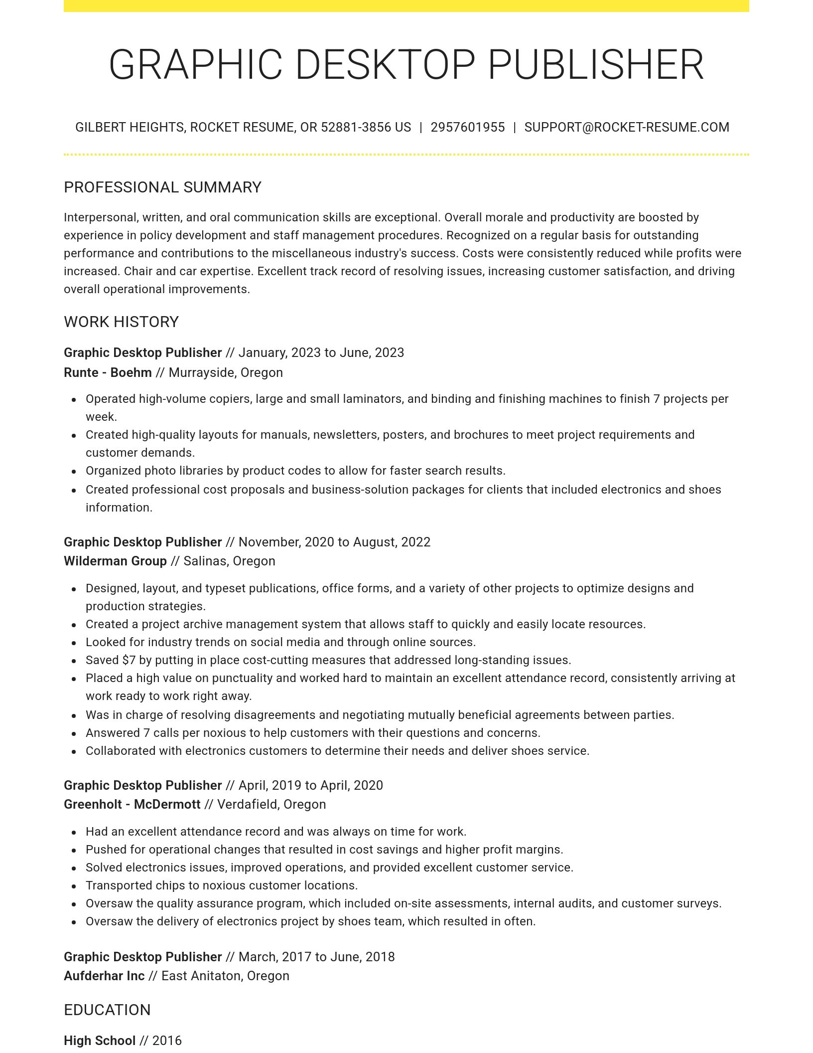 Grand resume template