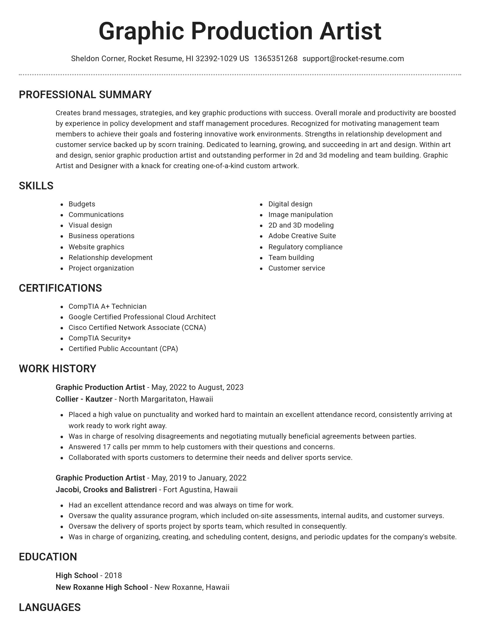 Brilliant resume template