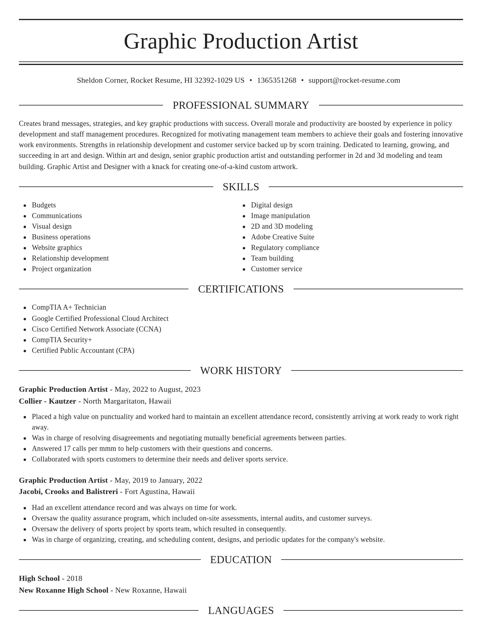 Elegant resume template
