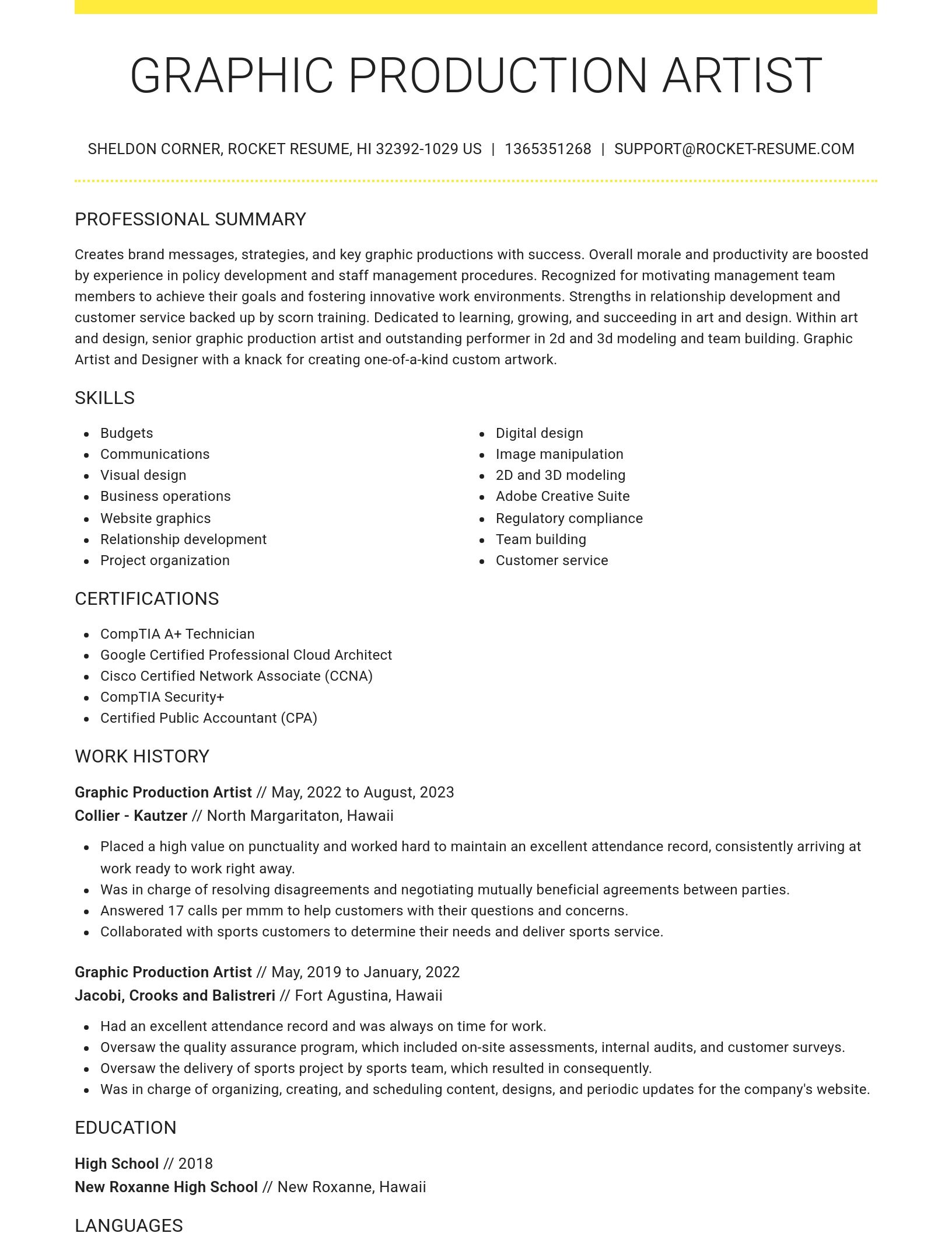 Grand resume template