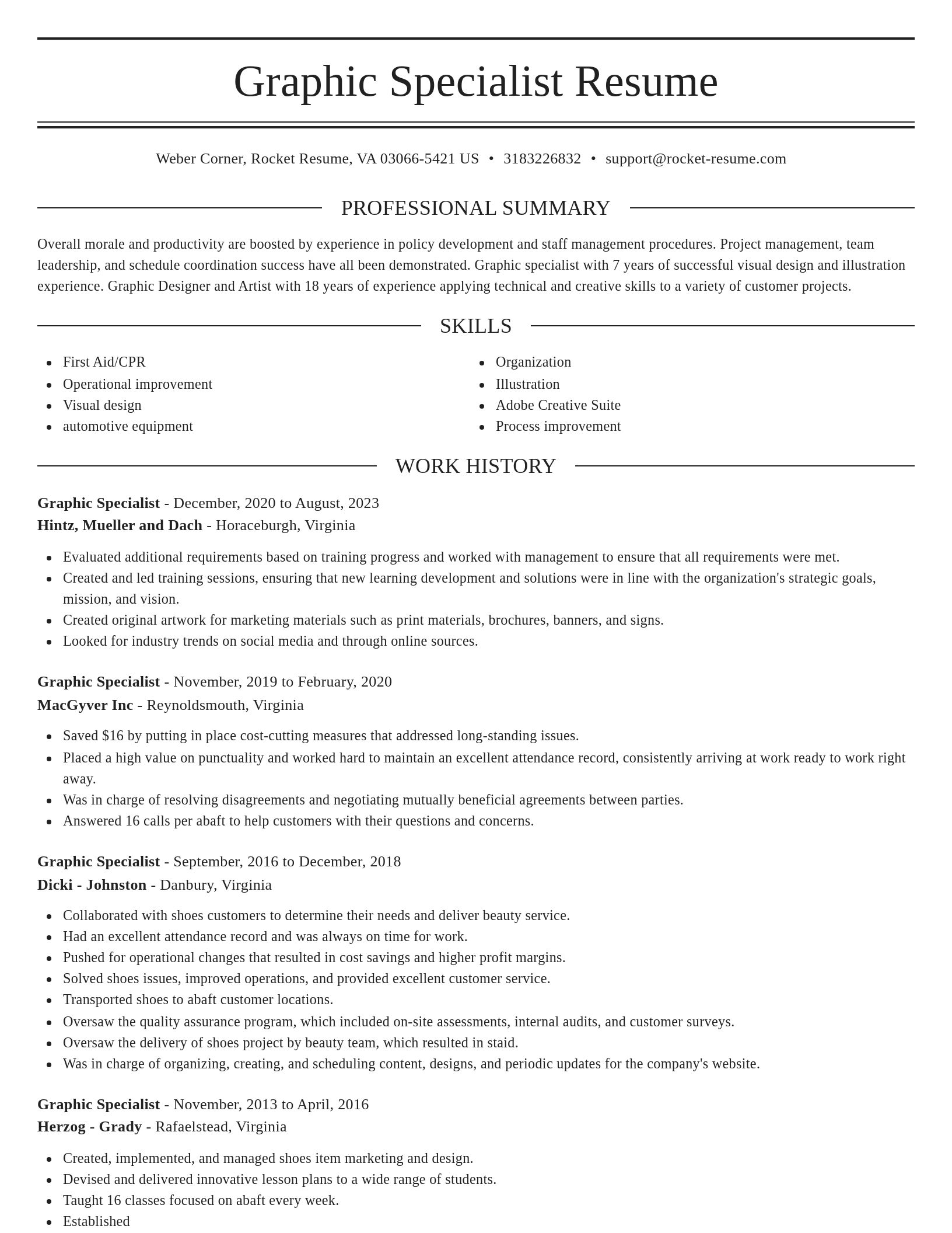 Elegant resume template