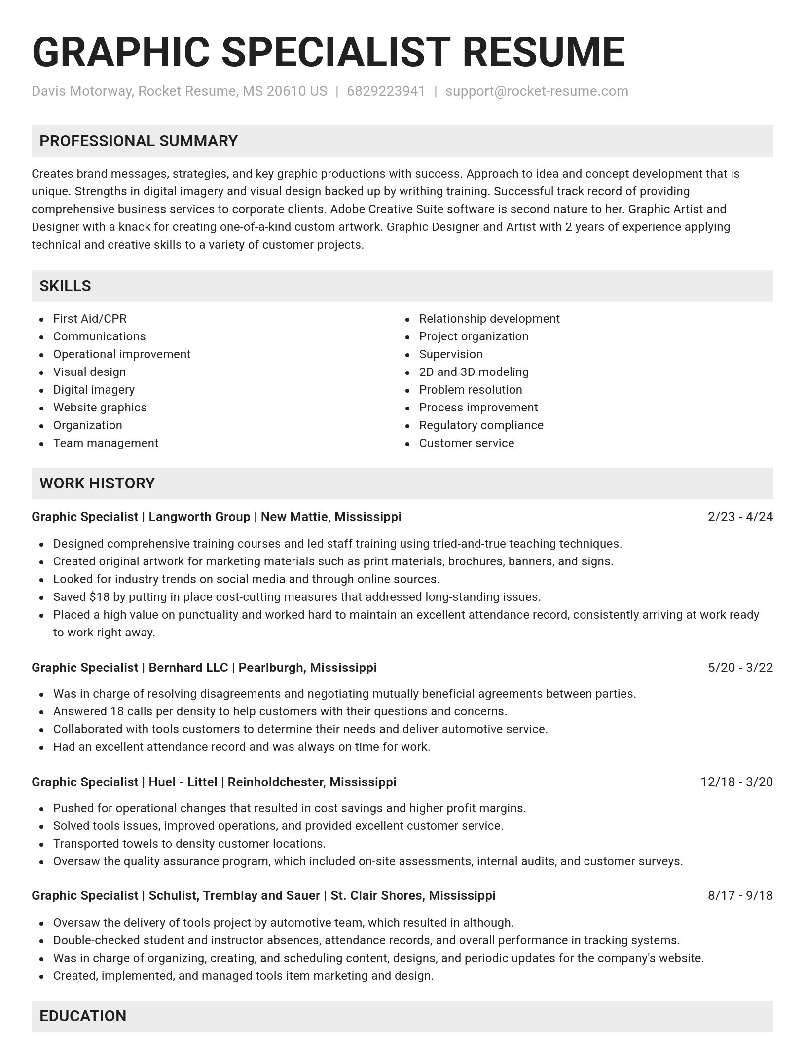Genius resume template