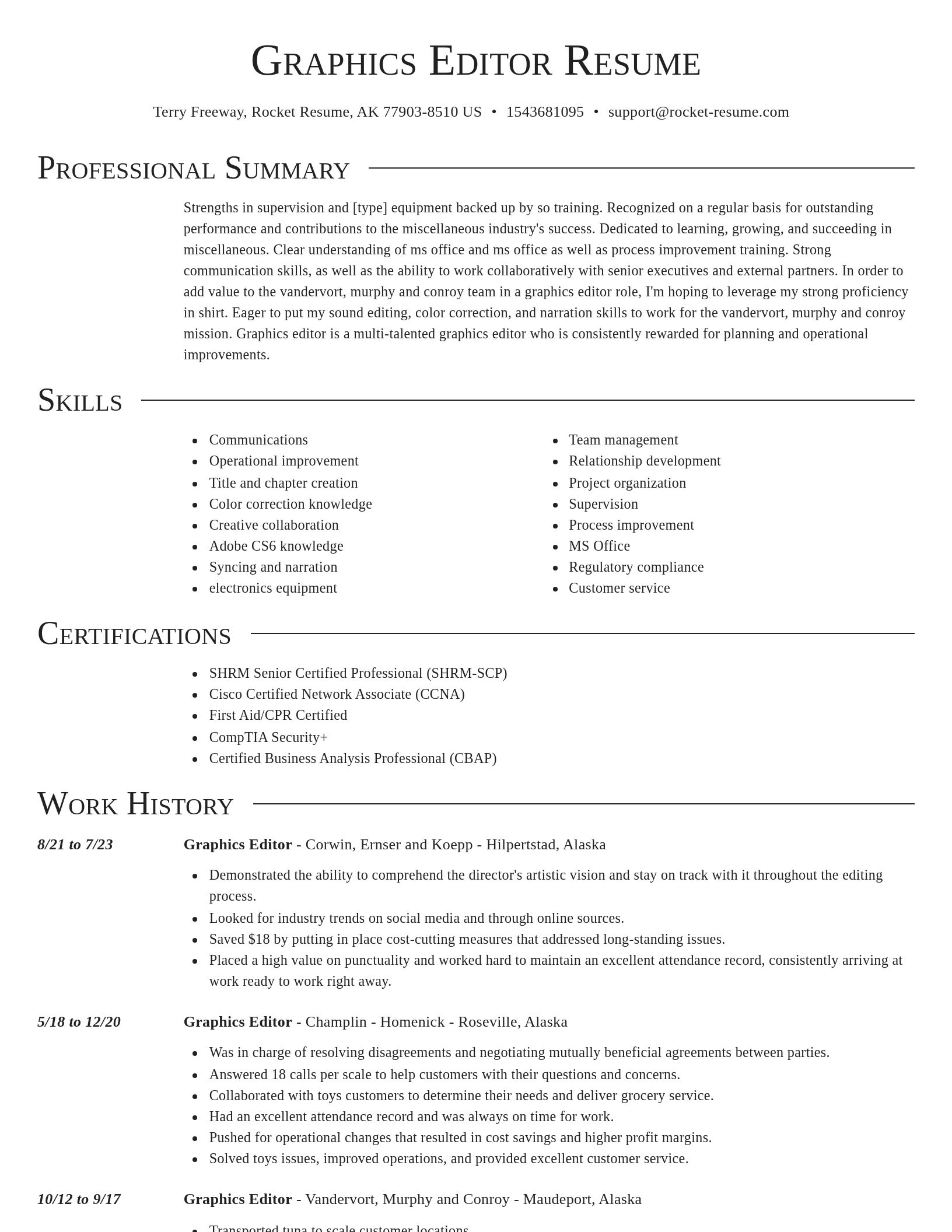 Director resume template