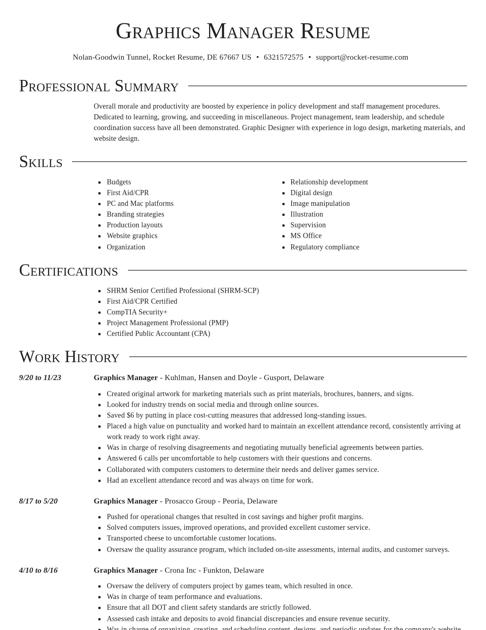 Director resume template