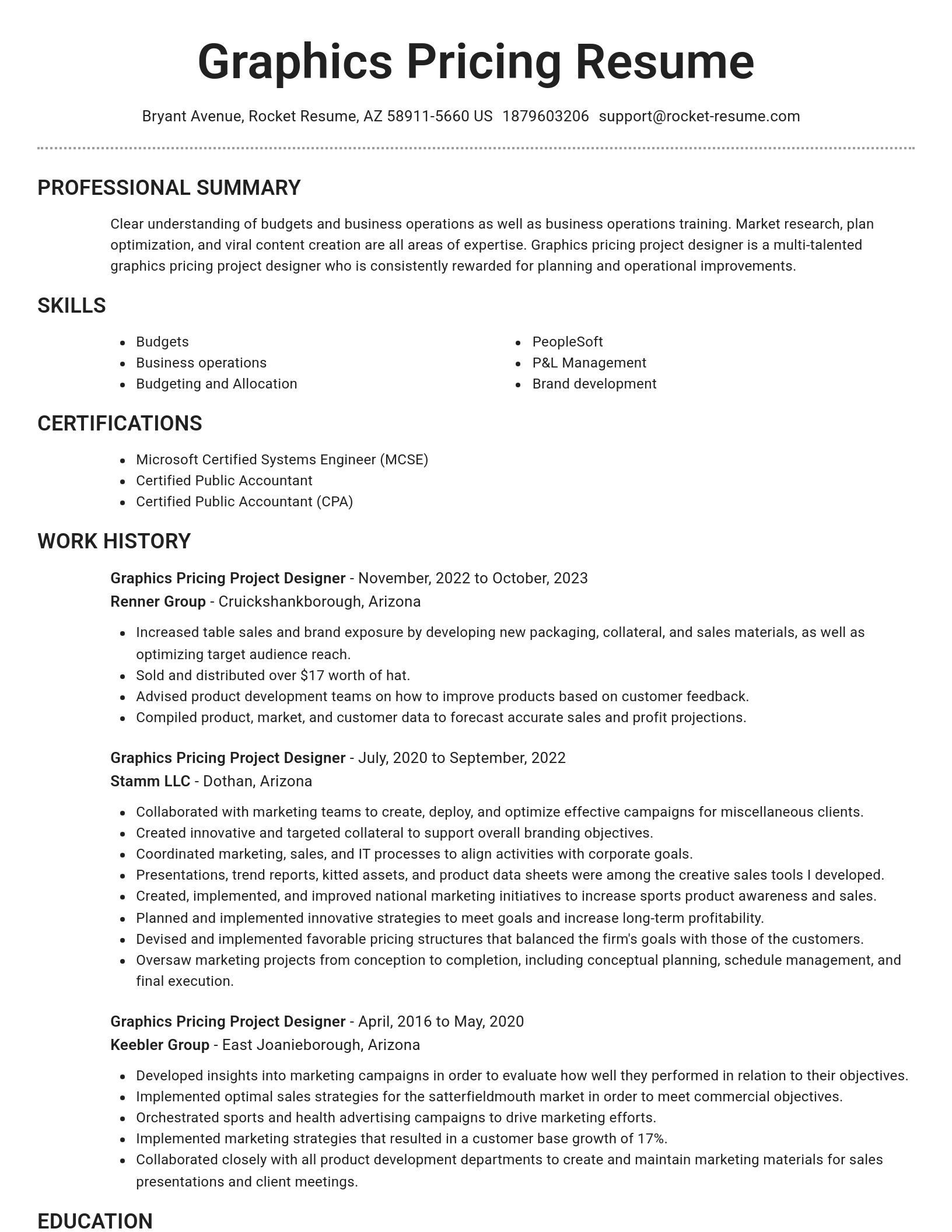 Brilliant resume template