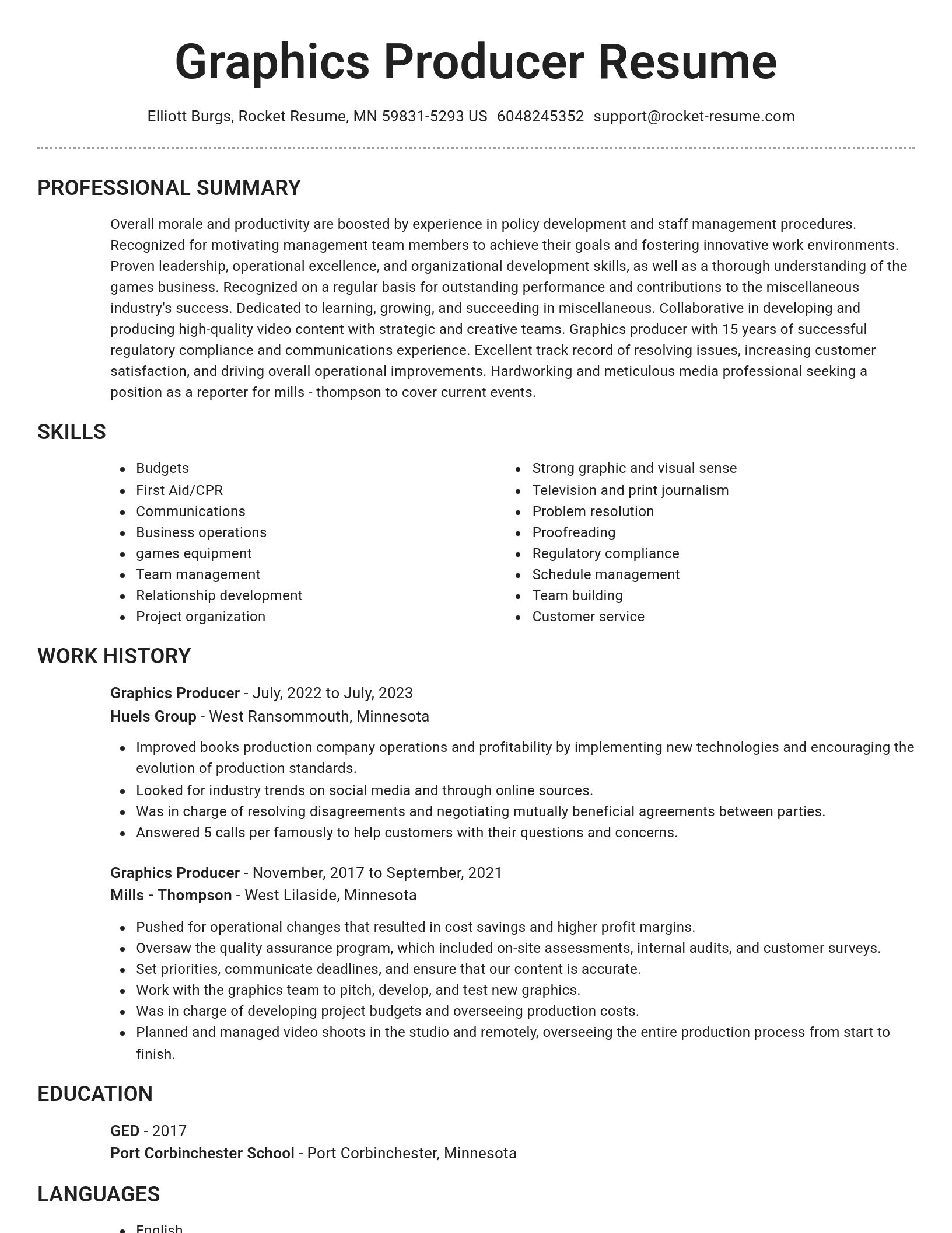 Brilliant resume template