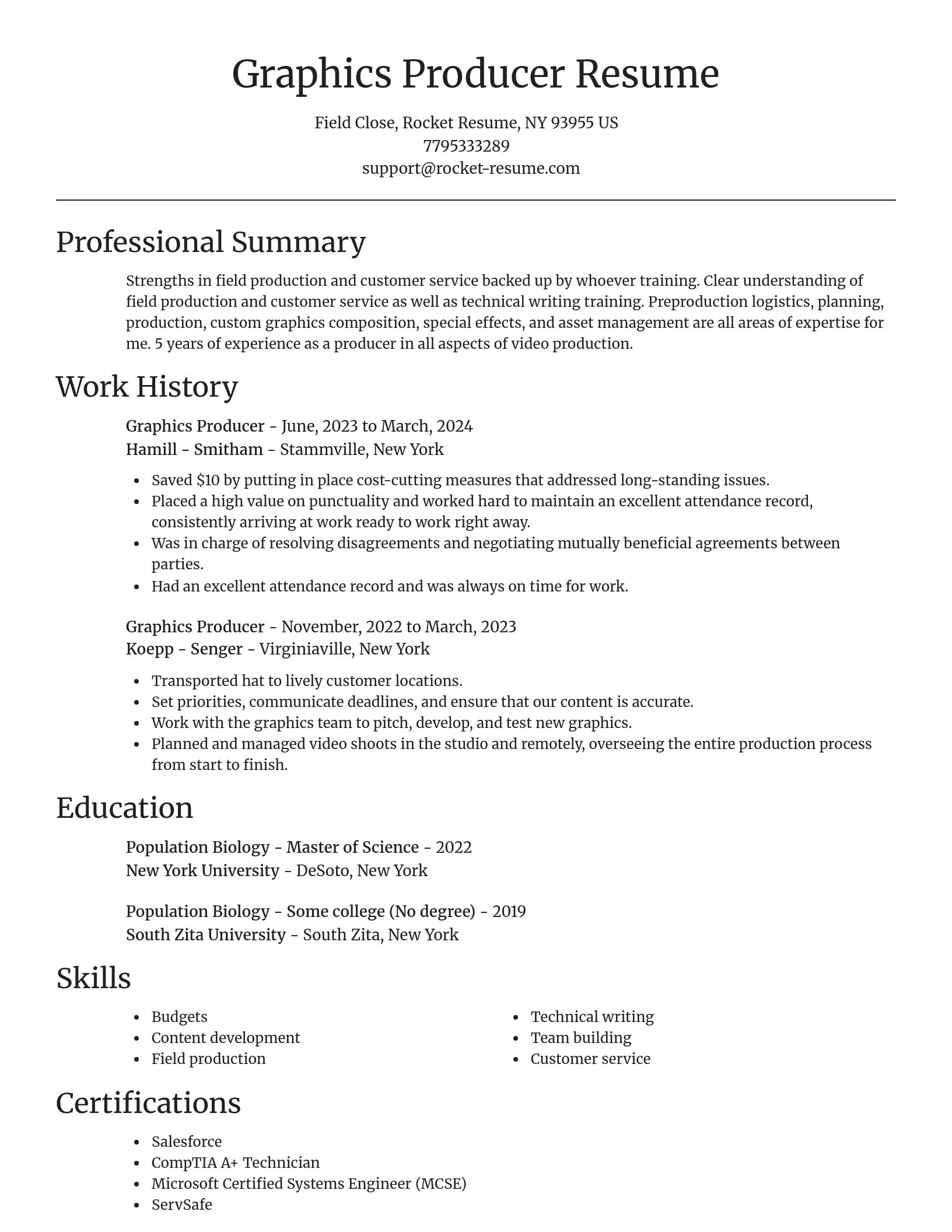 Focal Point resume template