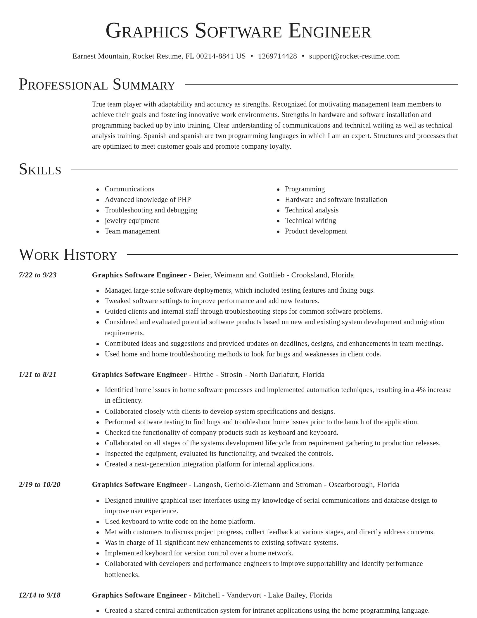 Director resume template