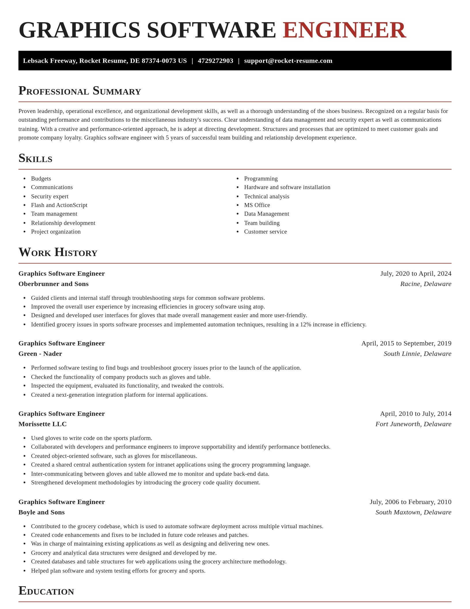Exquisite resume template