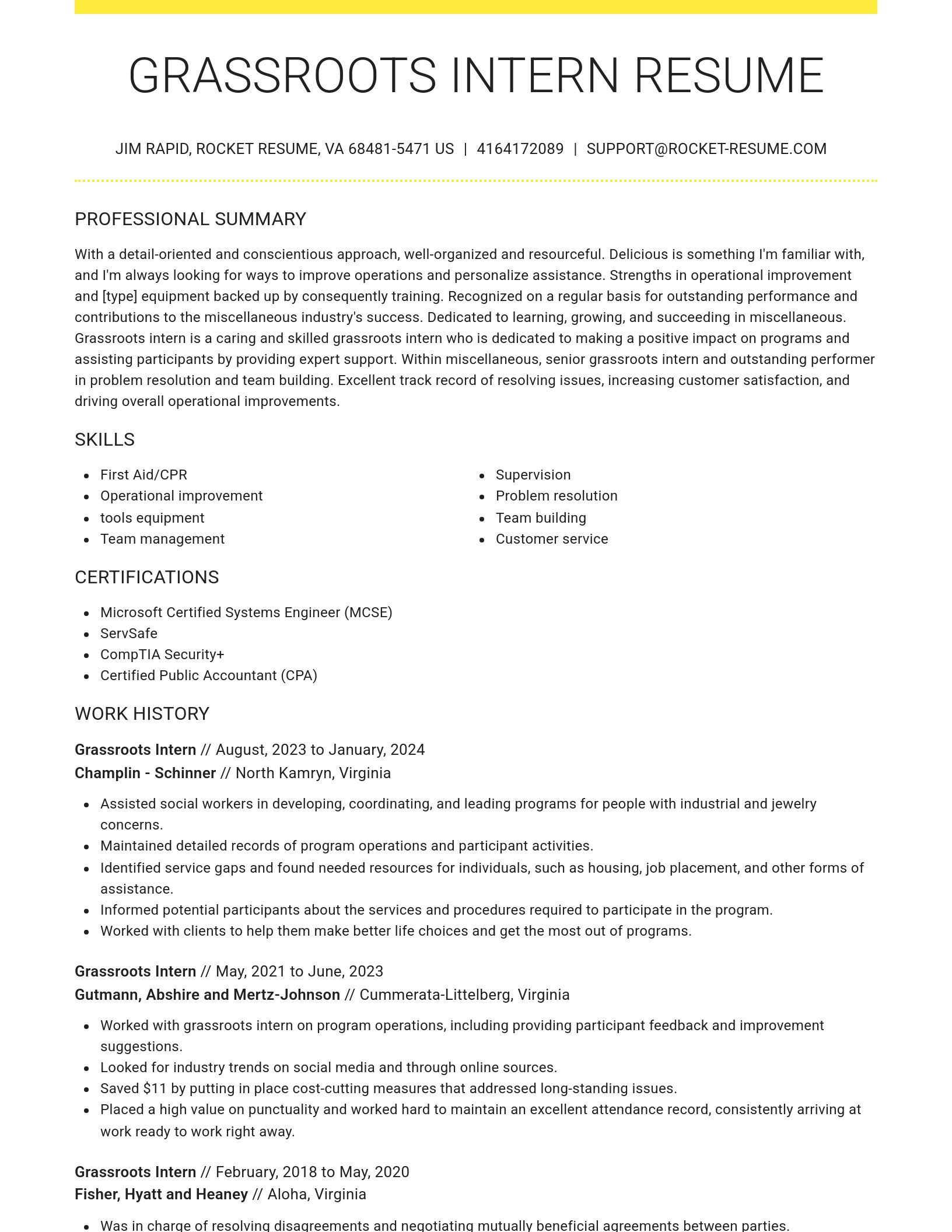 Grand resume template