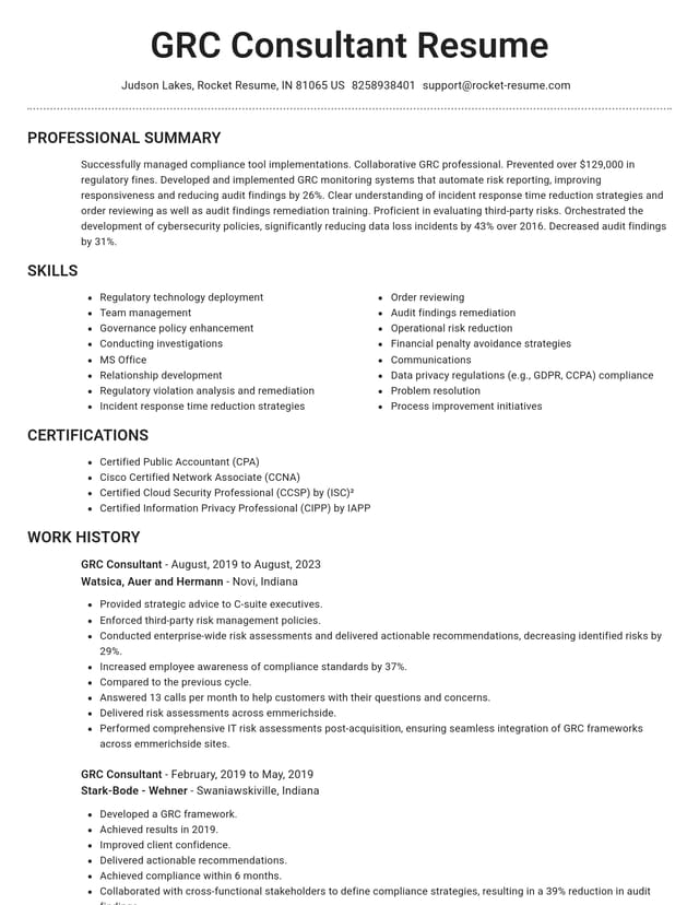 Brilliant resume template