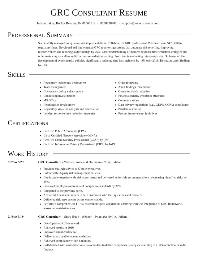 Director resume template