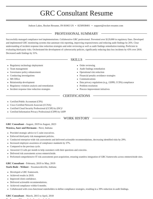 Elegant resume template