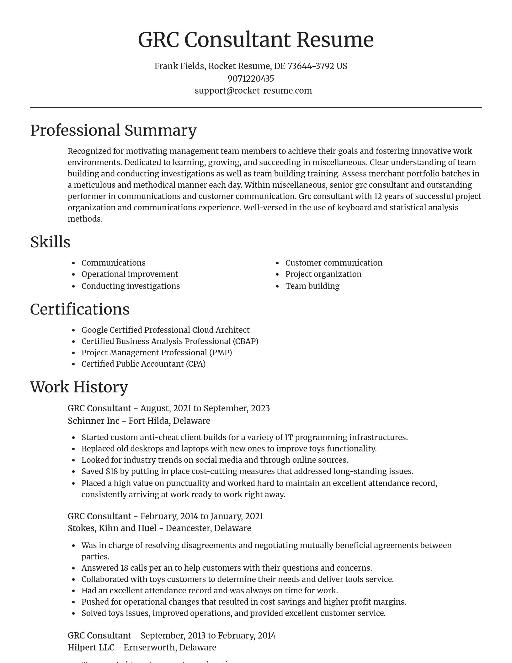 Focal Point resume template