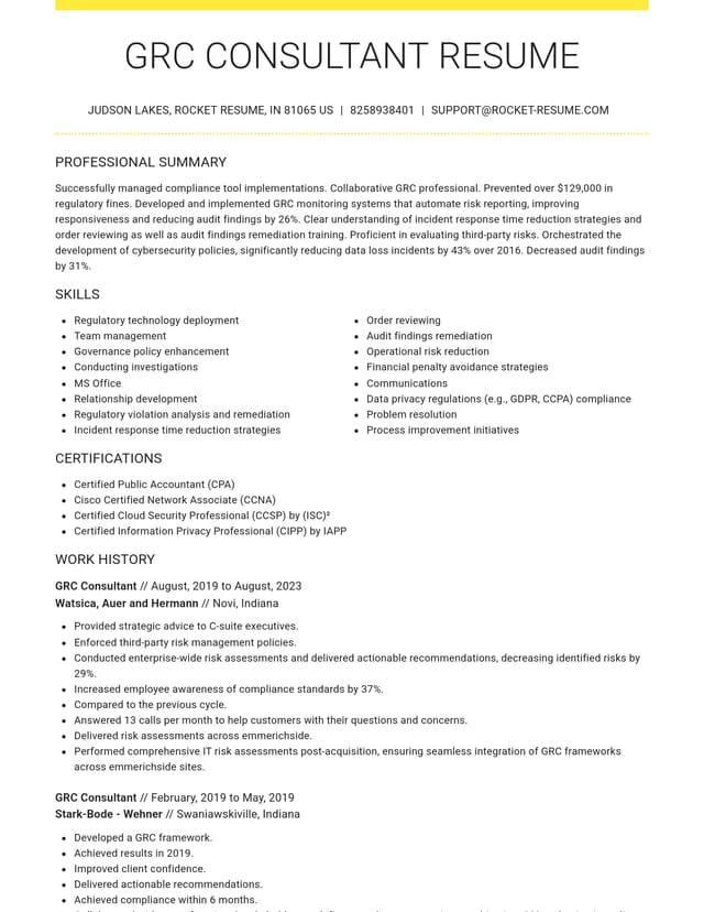 Grand resume template