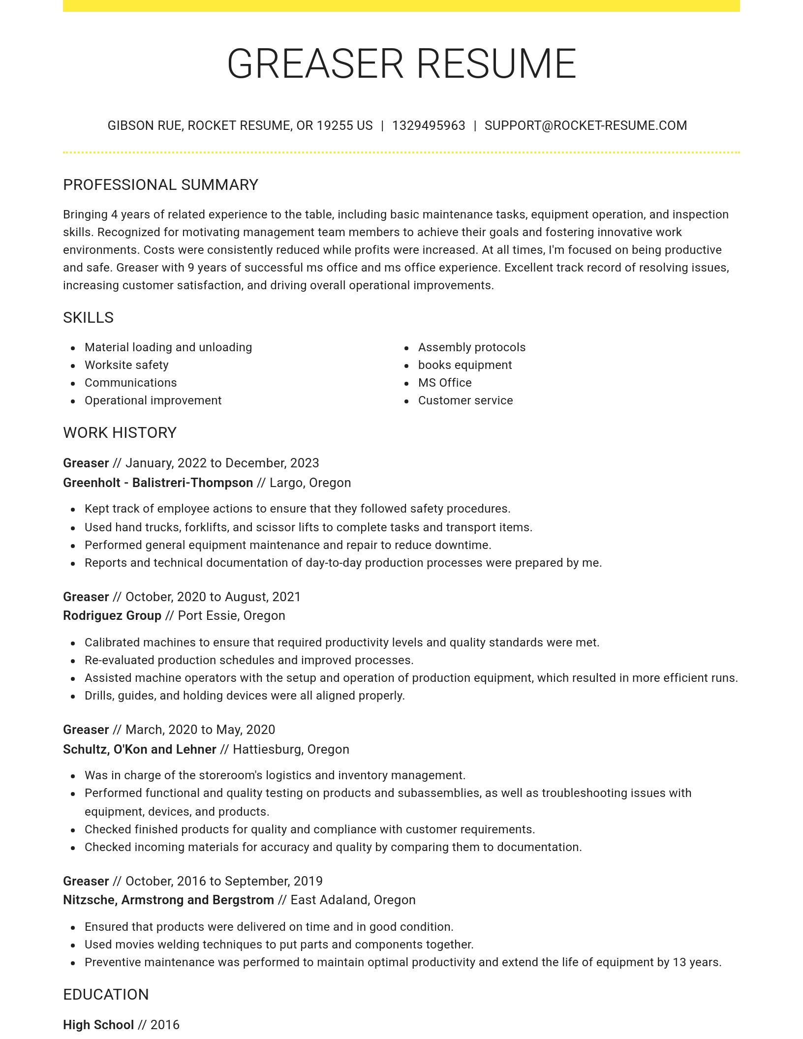 Grand resume template