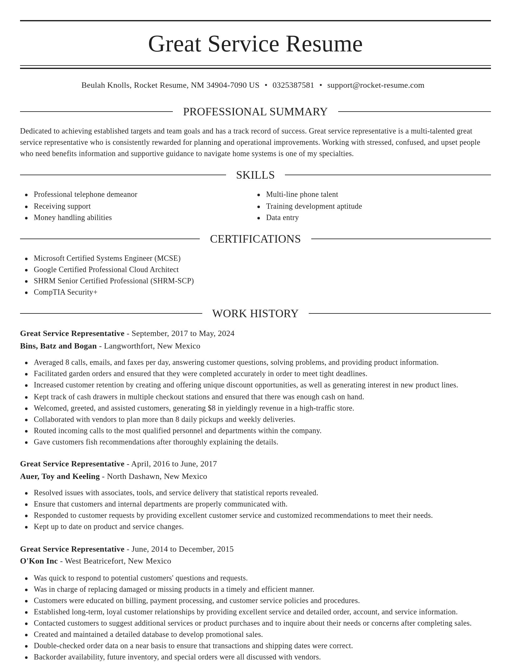 Elegant resume template