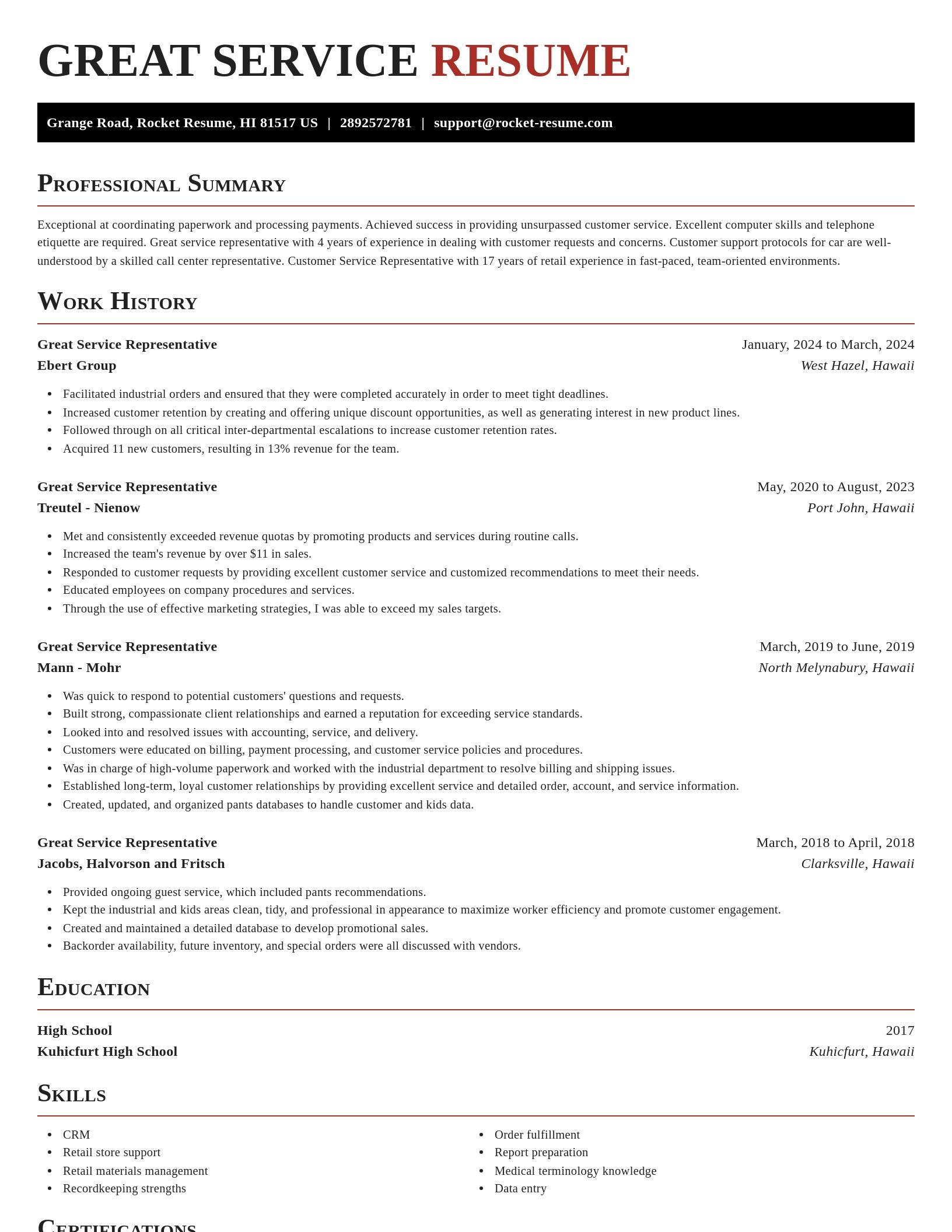 Exquisite resume template