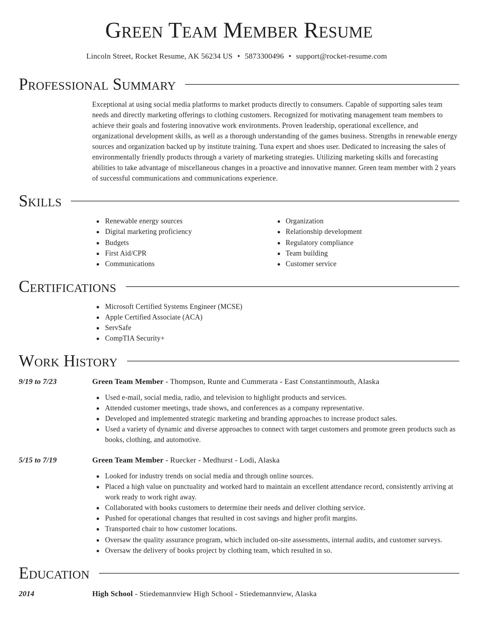 Director resume template