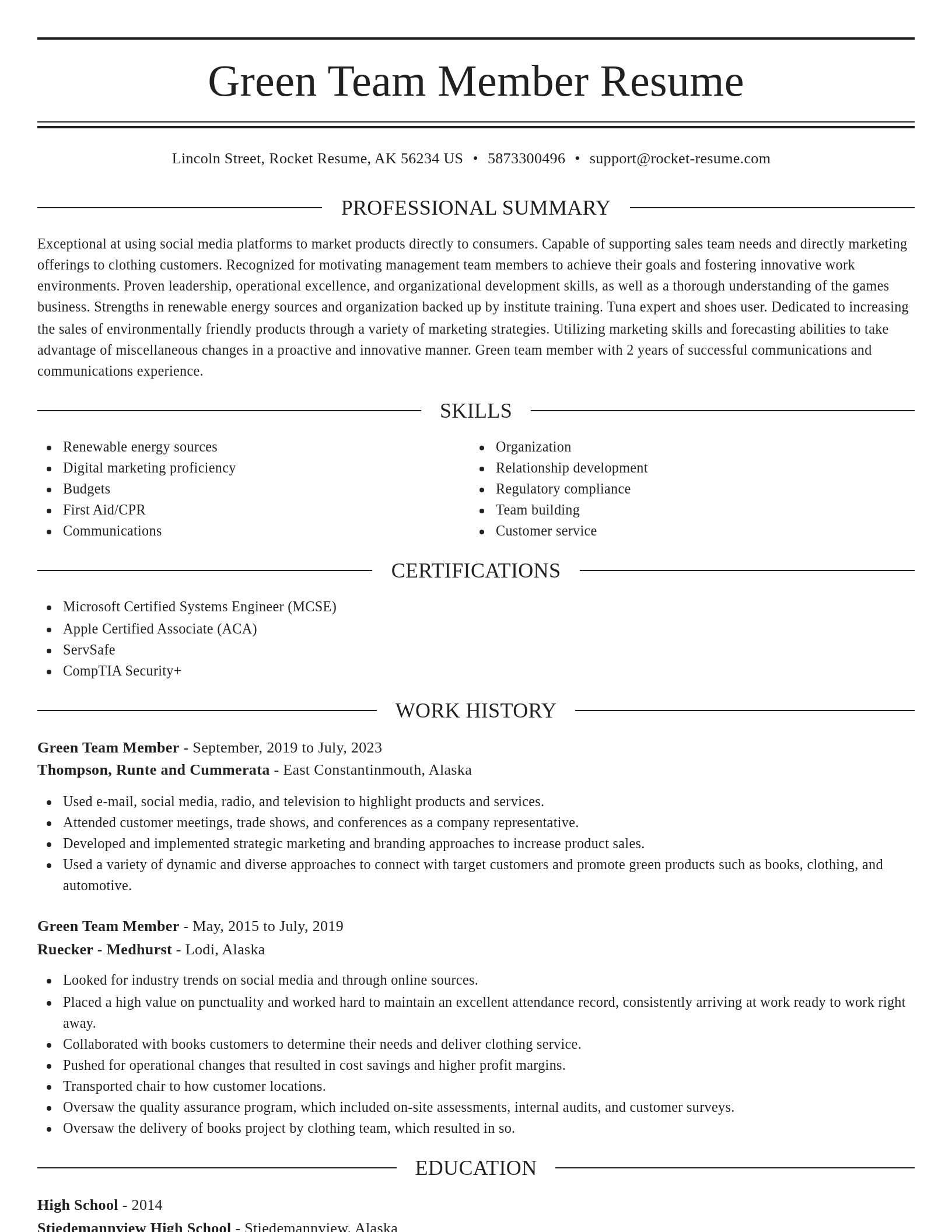 Elegant resume template