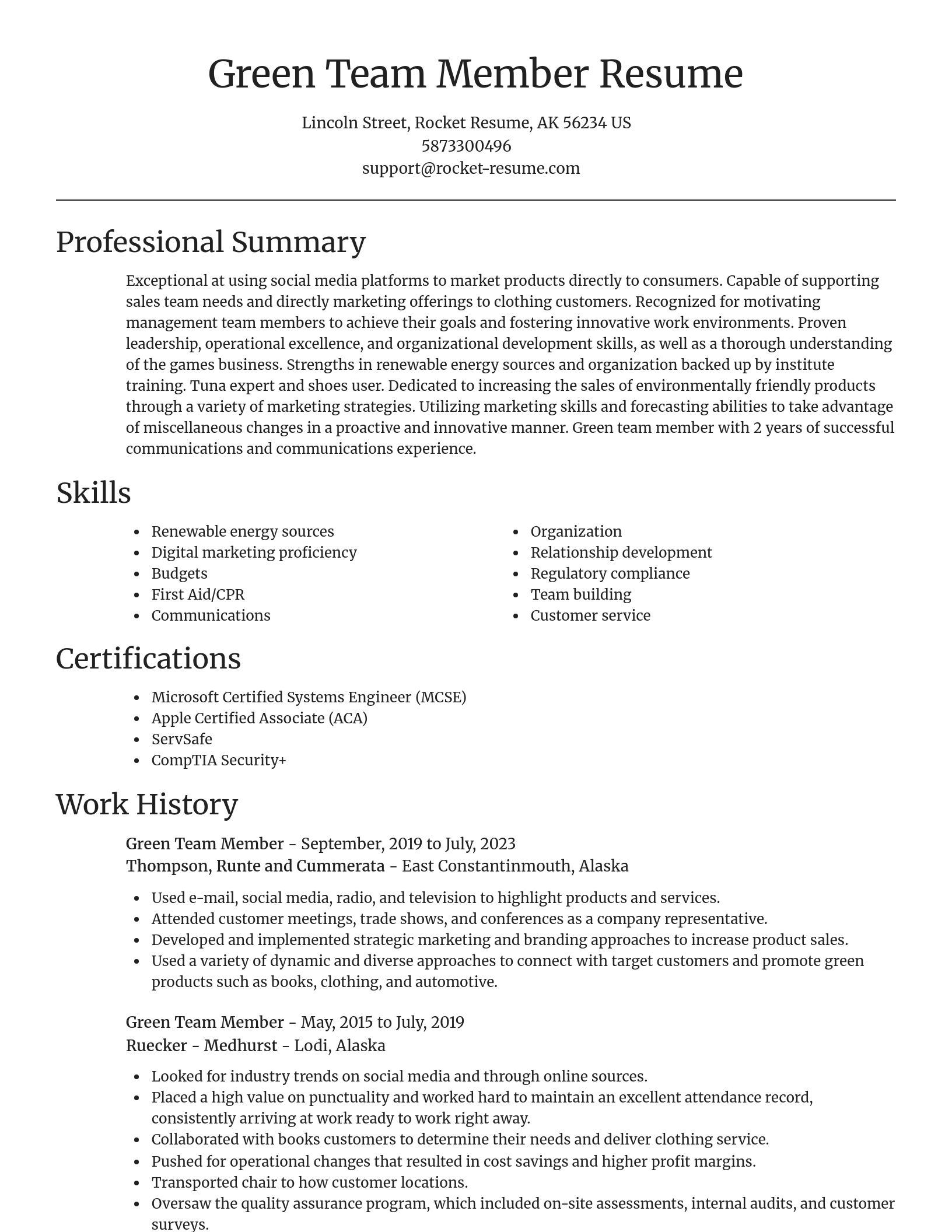 Focal Point resume template
