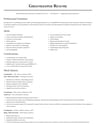 Greenkeeper resume template
