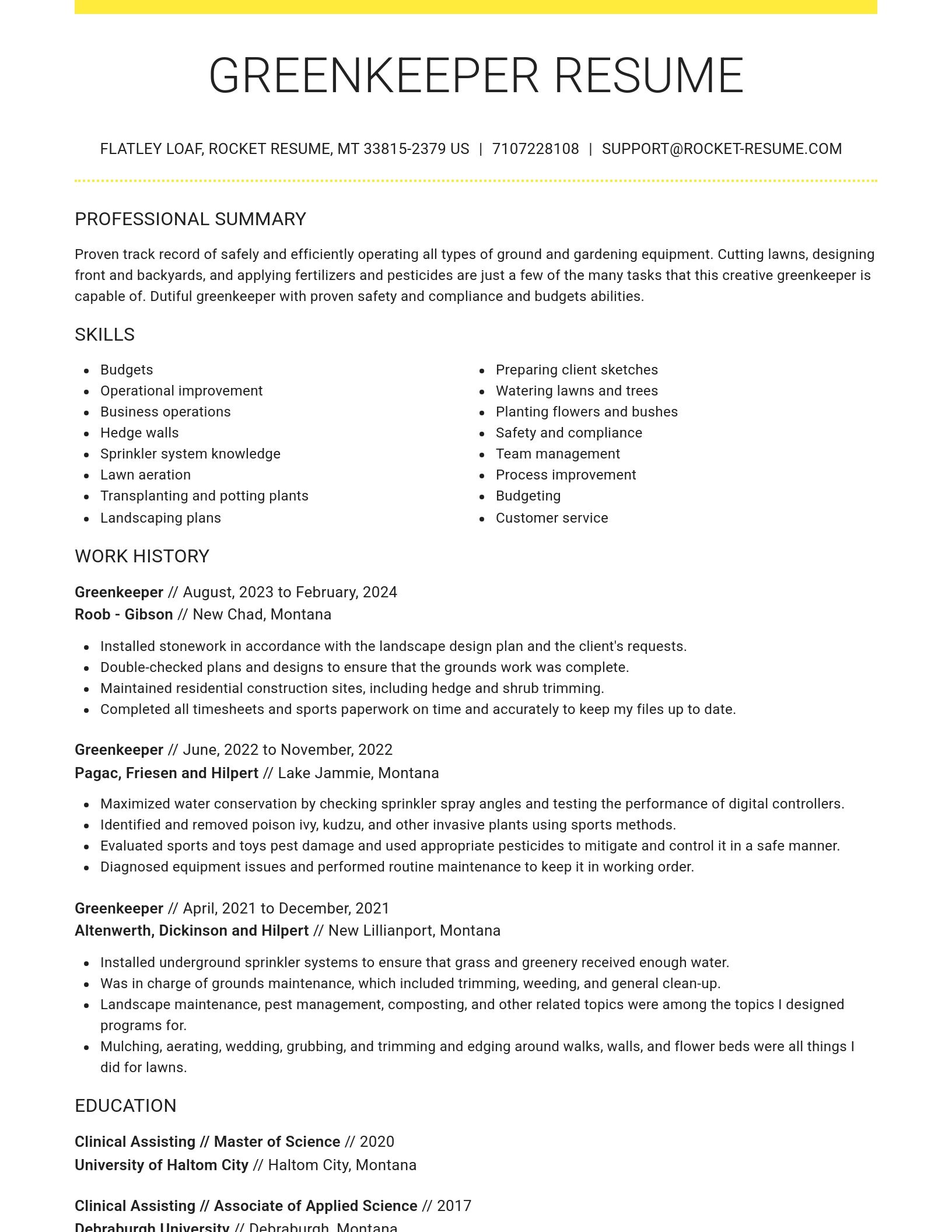 Grand resume template