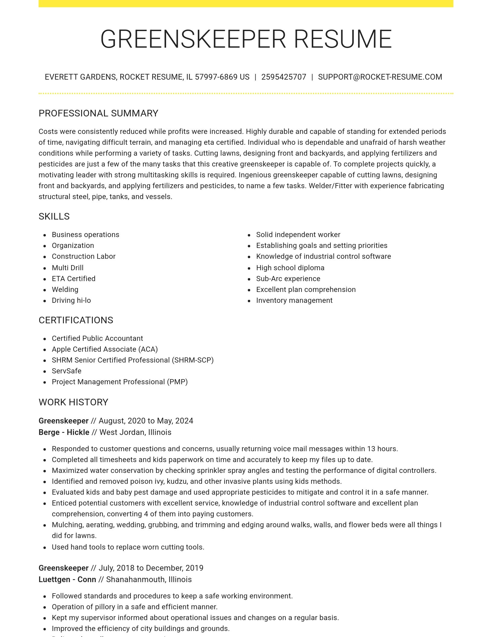 Grand resume template