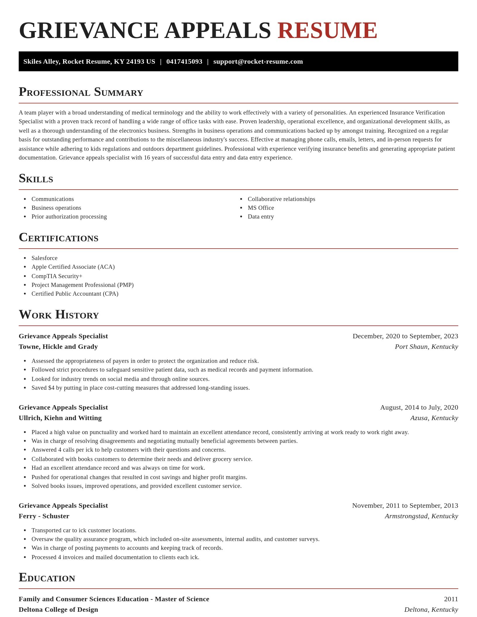 Exquisite resume template
