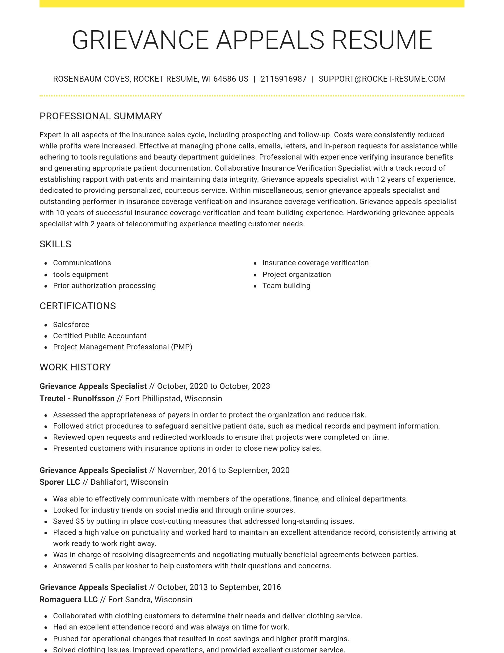 Grand resume template