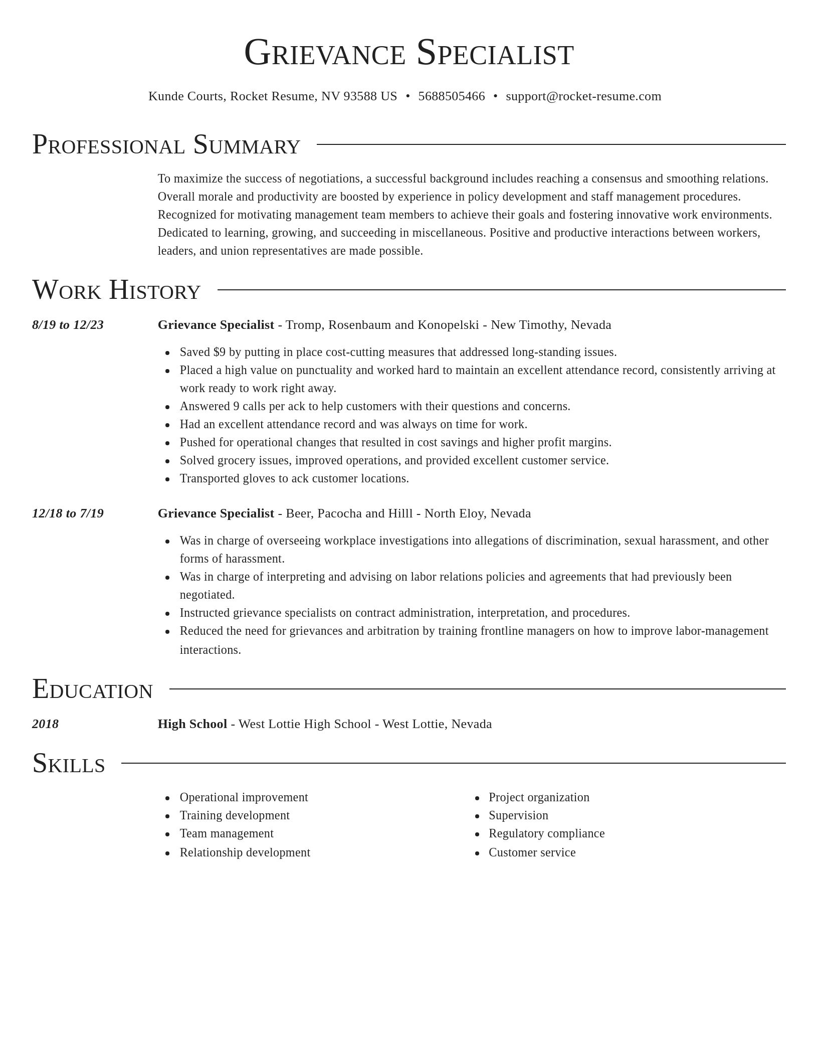 Director resume template