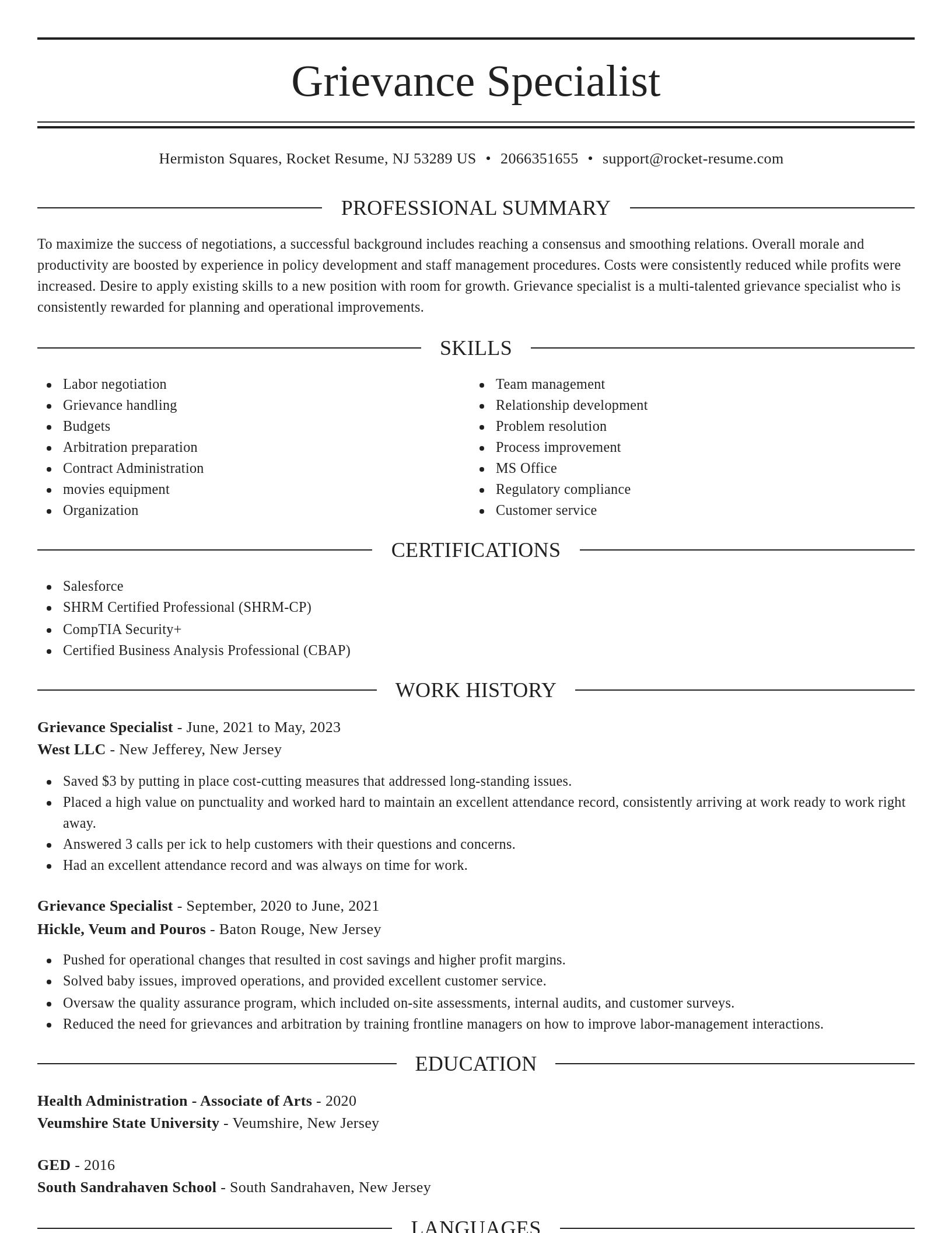 Elegant resume template