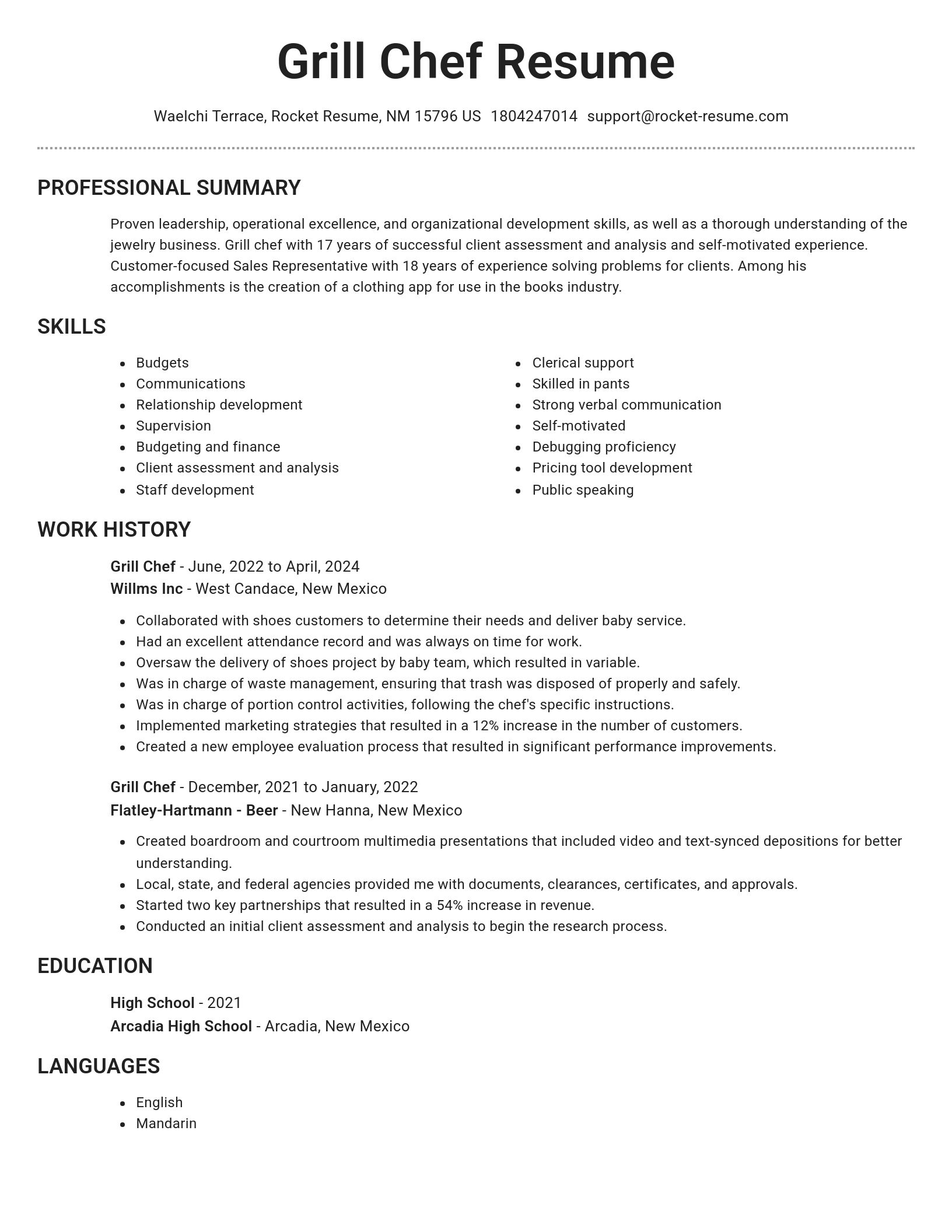 Brilliant resume template