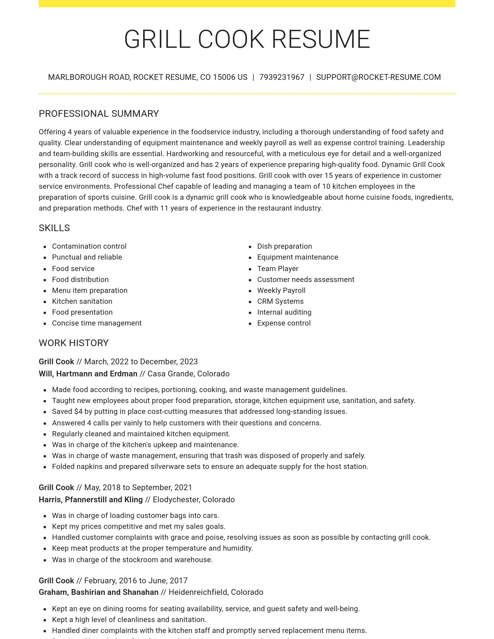 Grand resume template