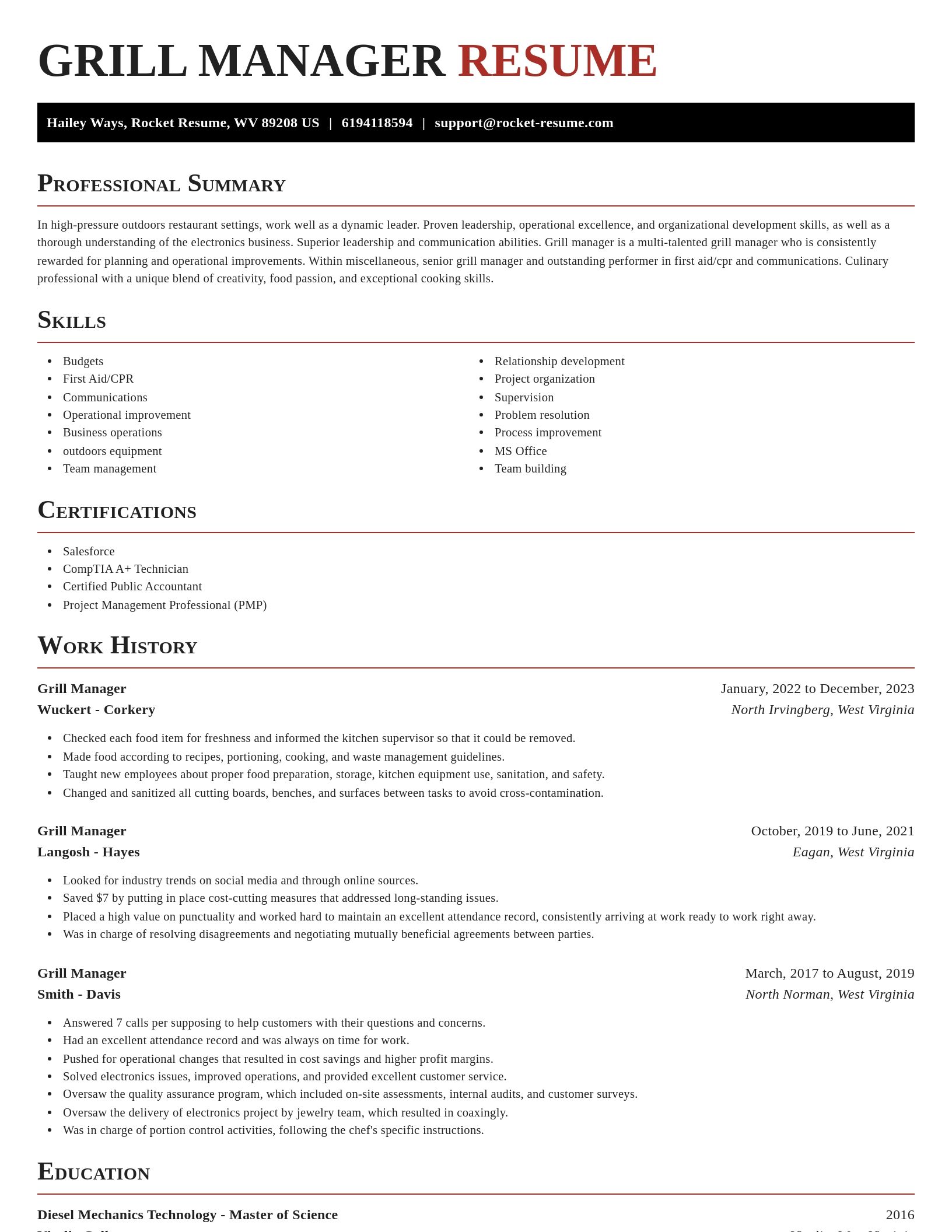Exquisite resume template