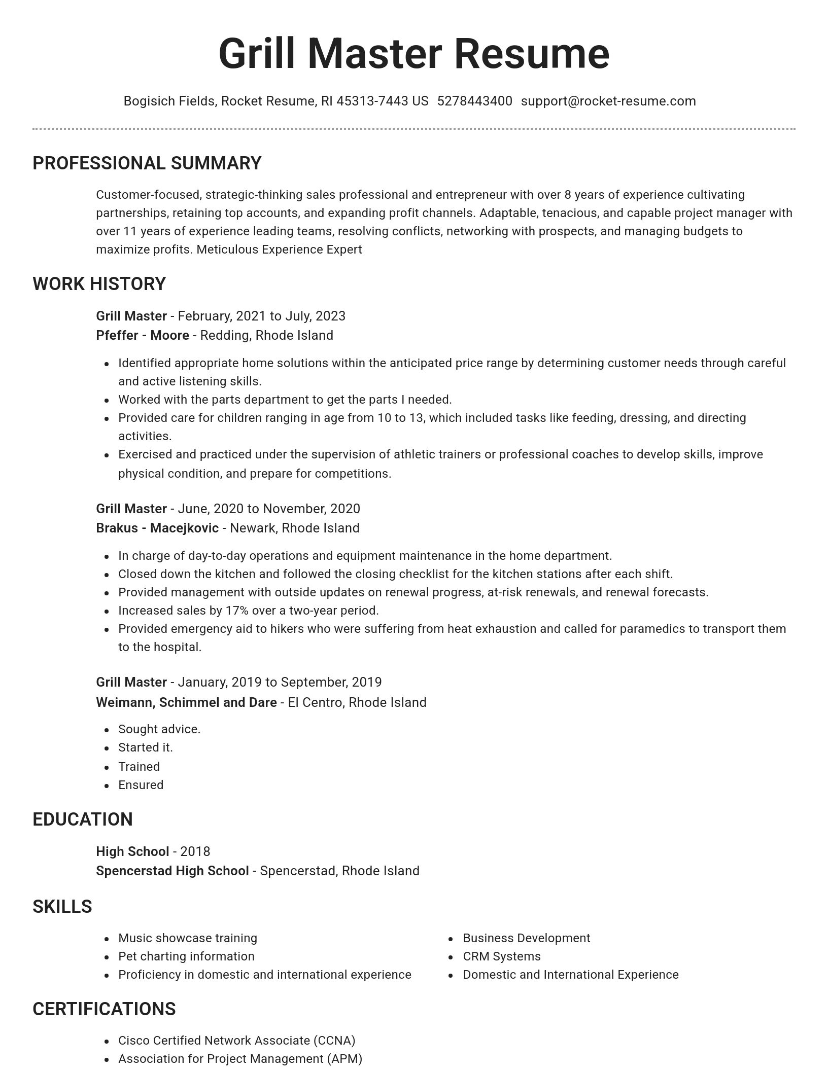 Brilliant resume template