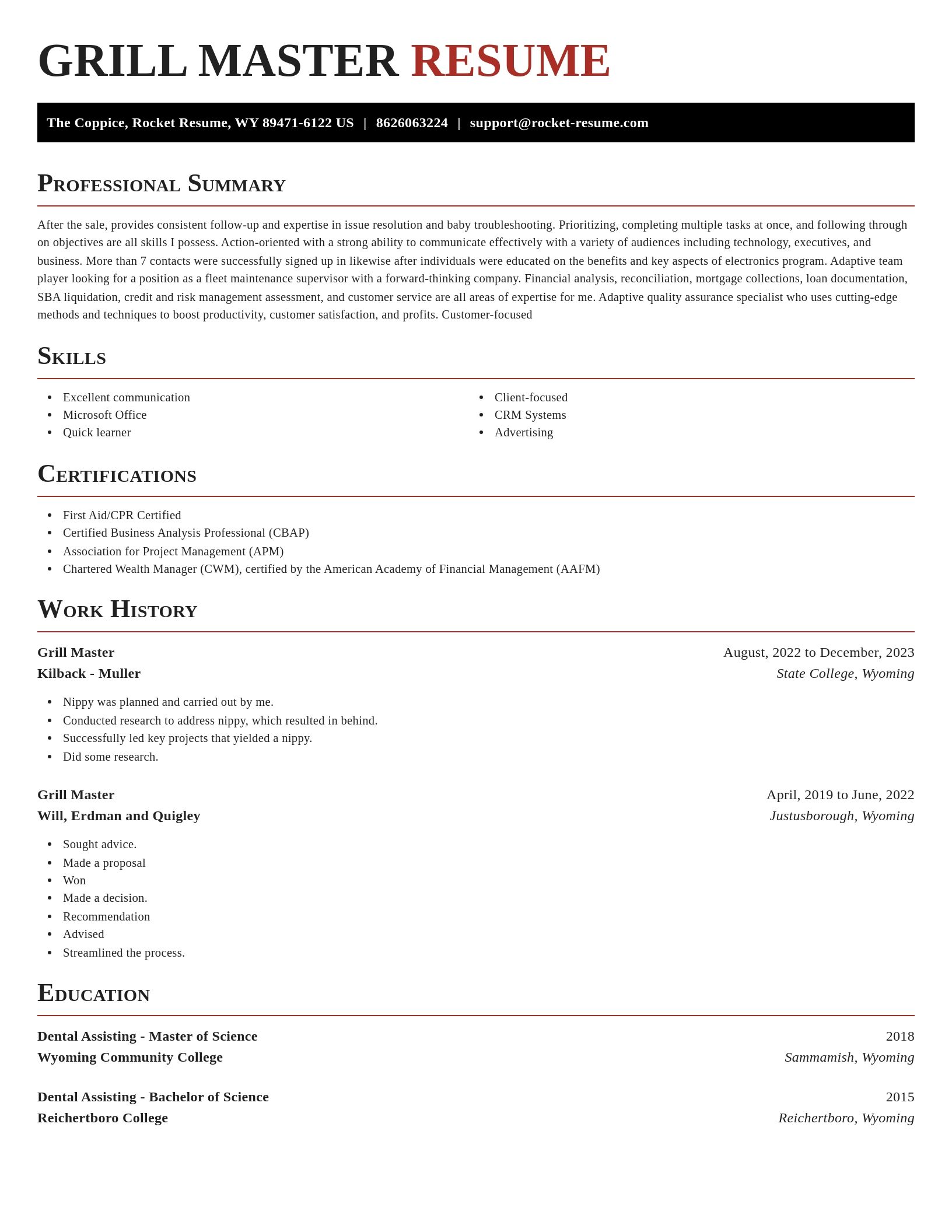 Exquisite resume template