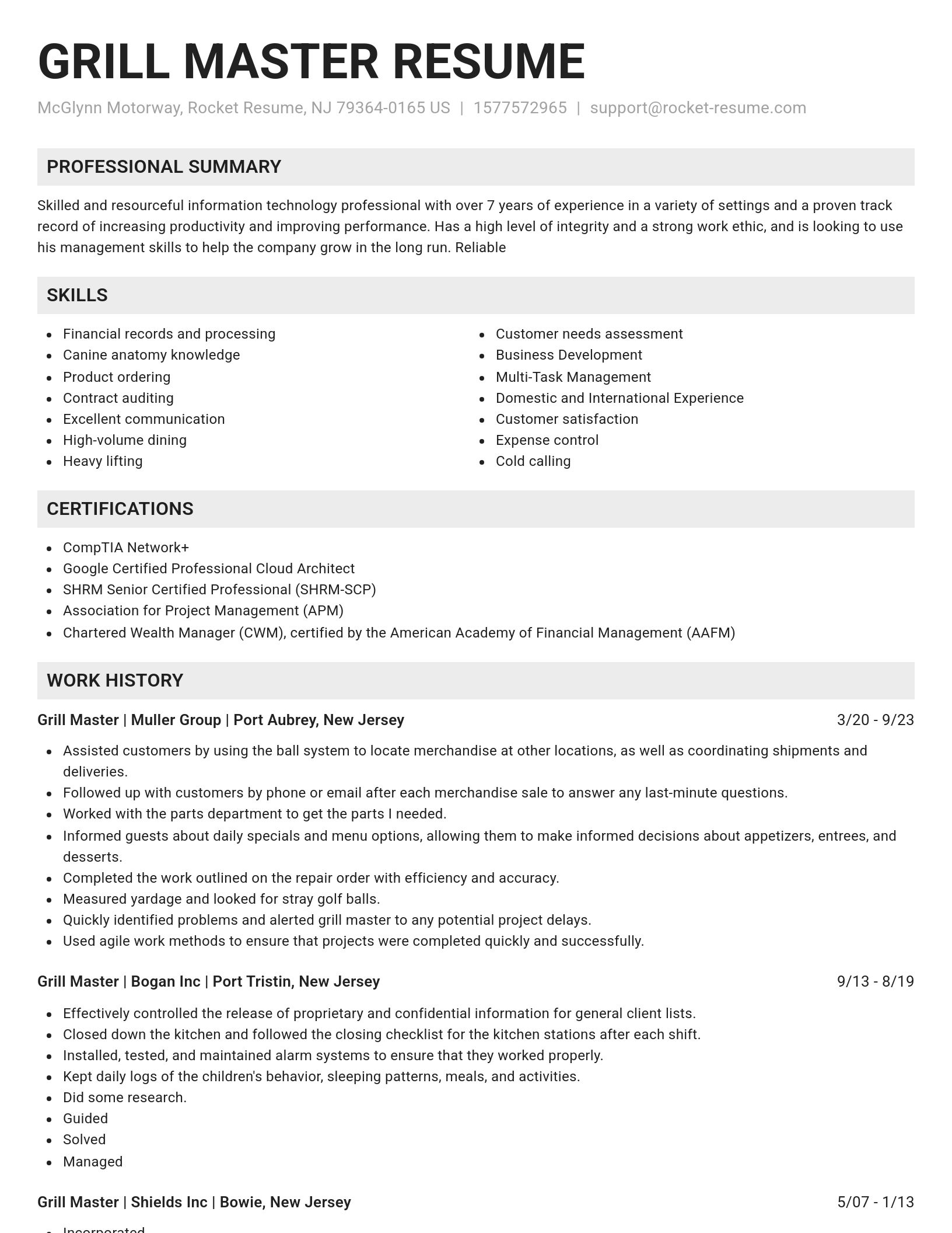 Genius resume template