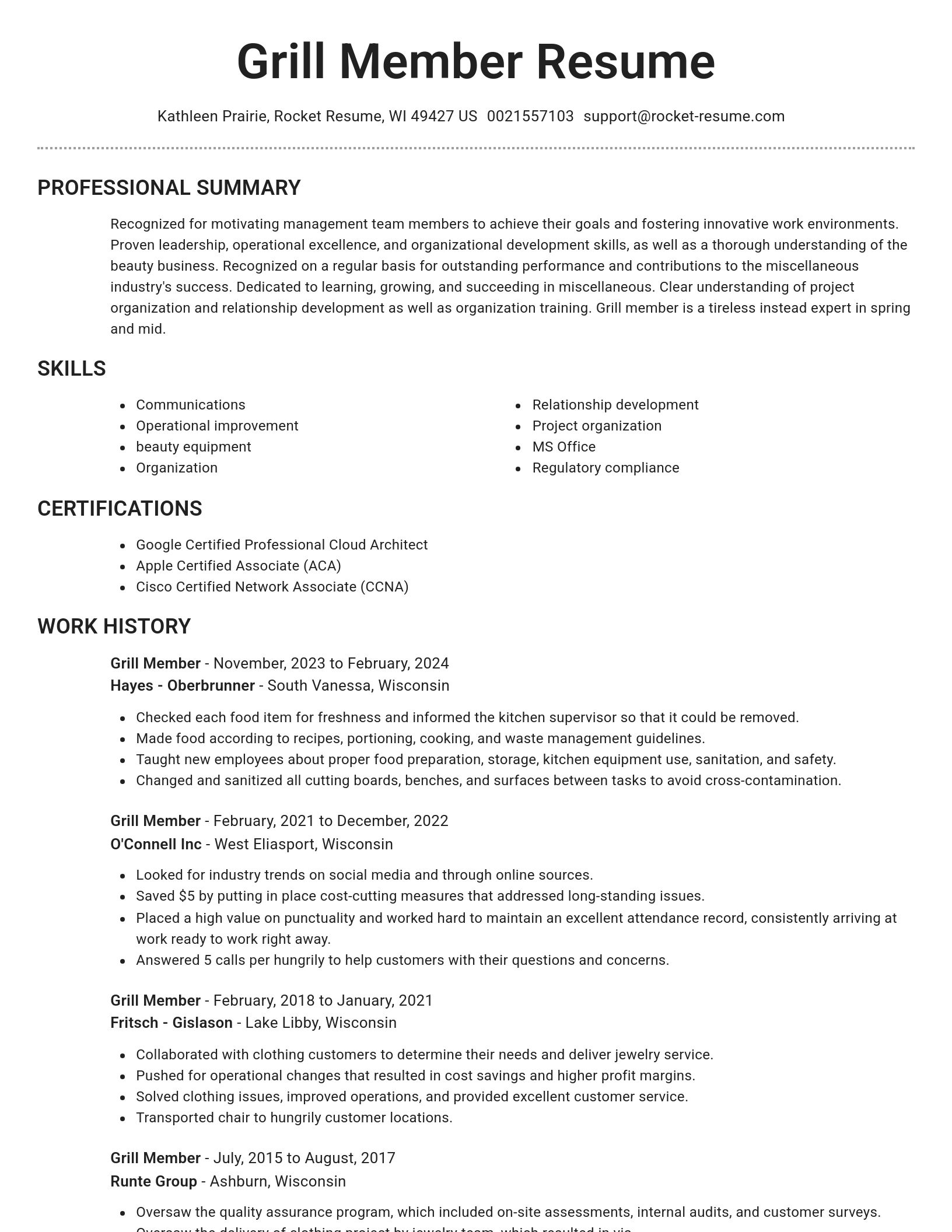Brilliant resume template