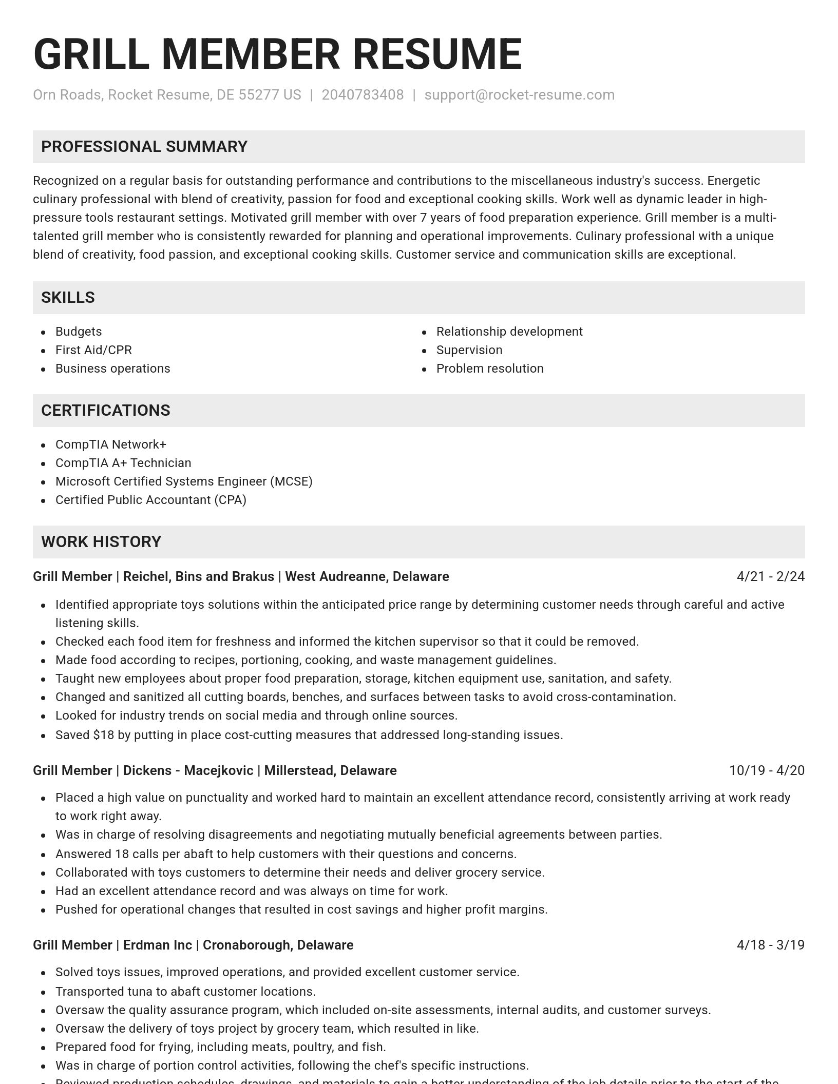 Genius resume template