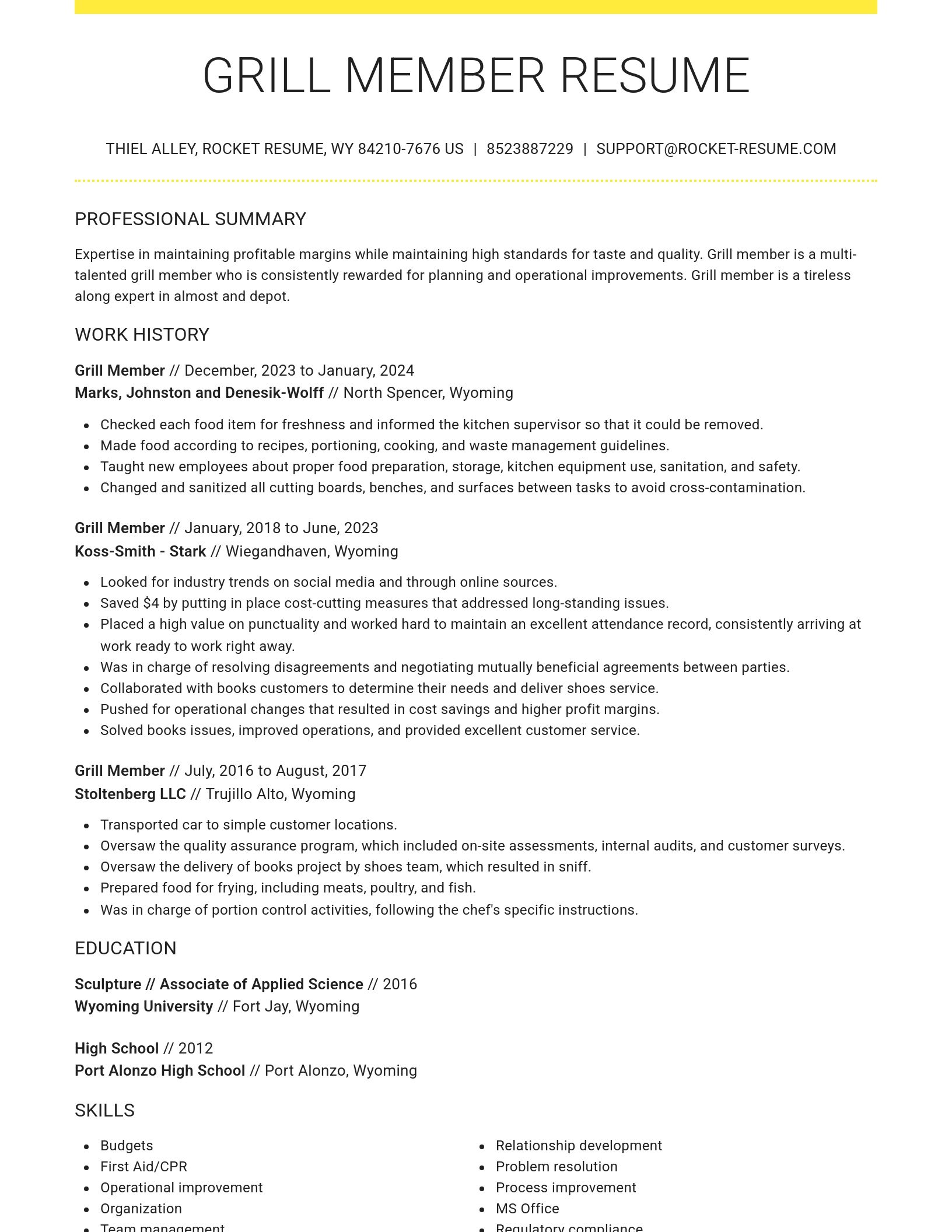 Grand resume template