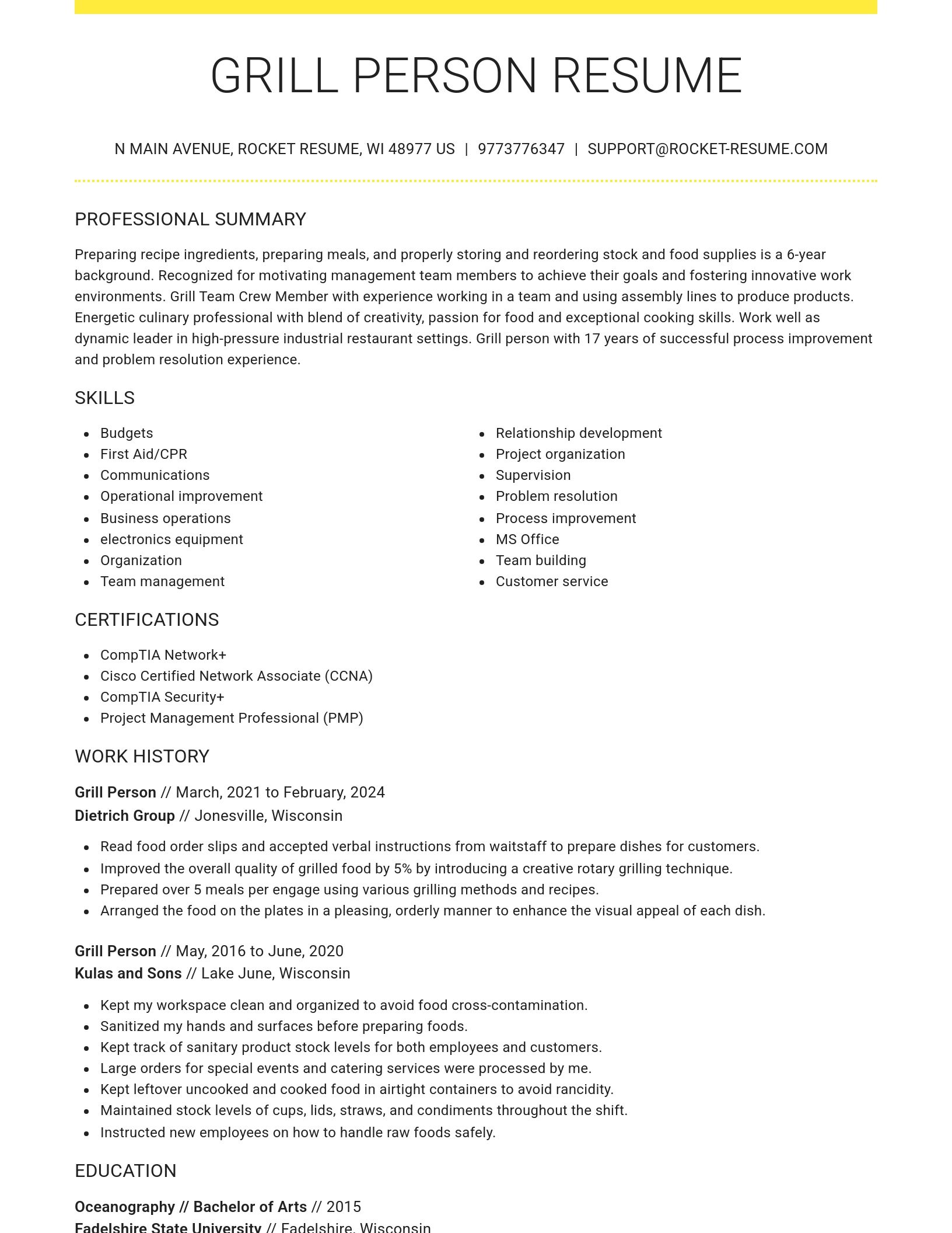 Grand resume template