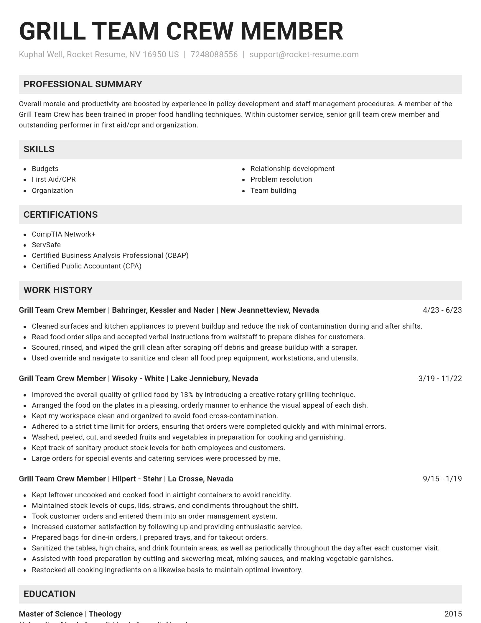 Genius resume template