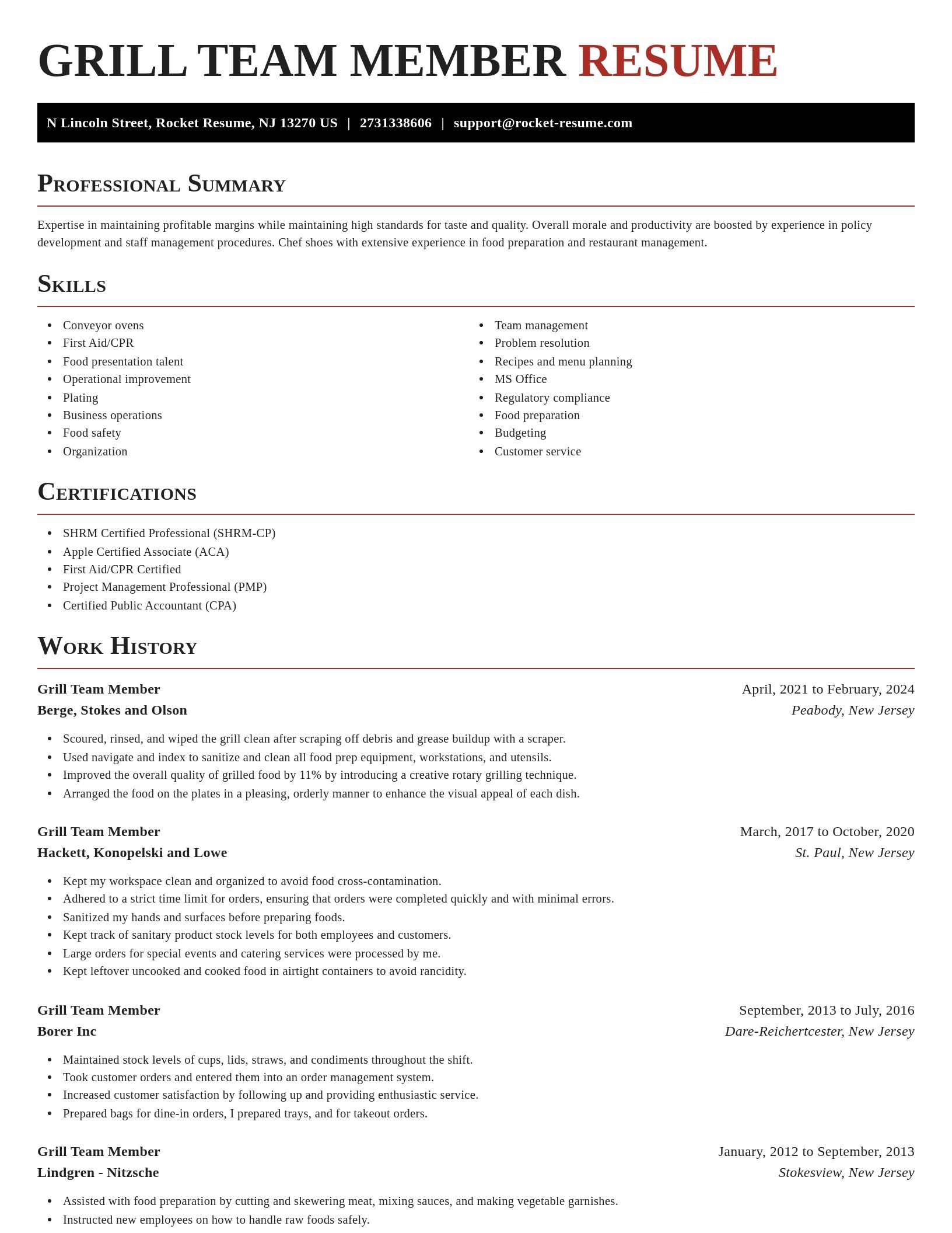 Exquisite resume template