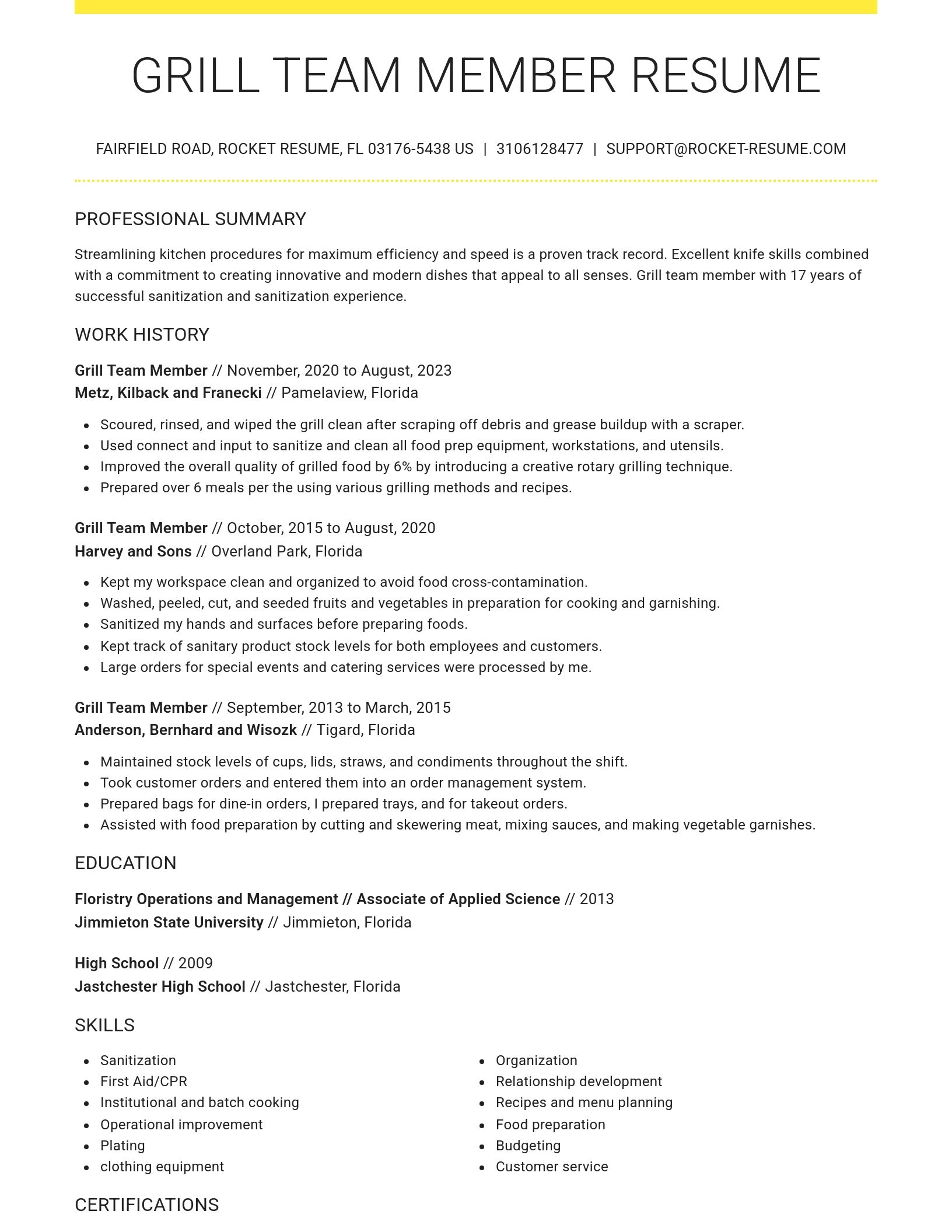 Grand resume template