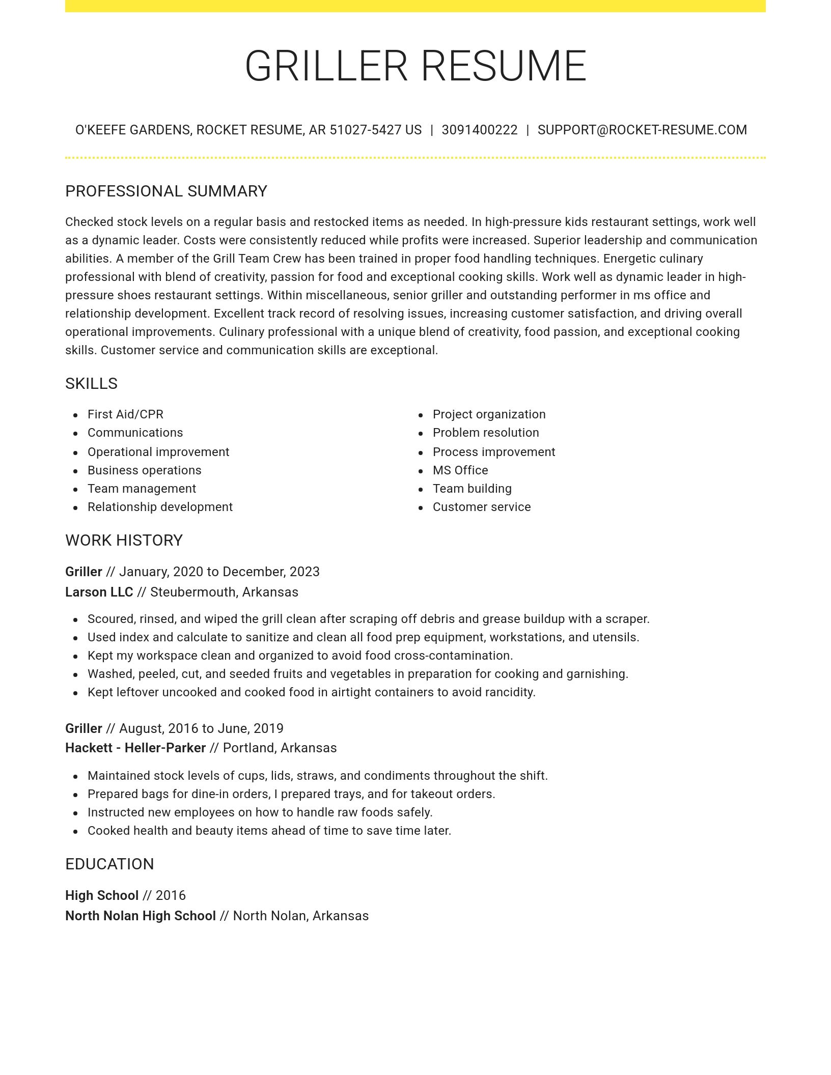 Grand resume template