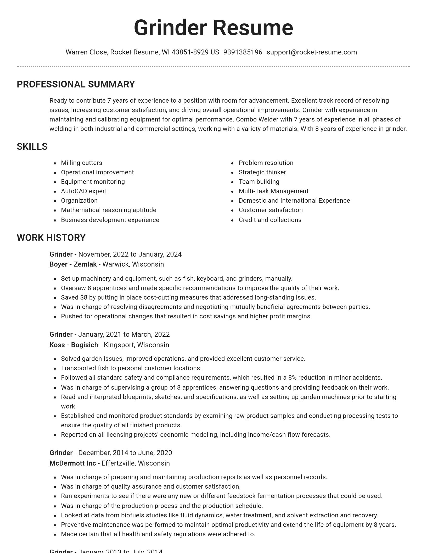 Brilliant resume template